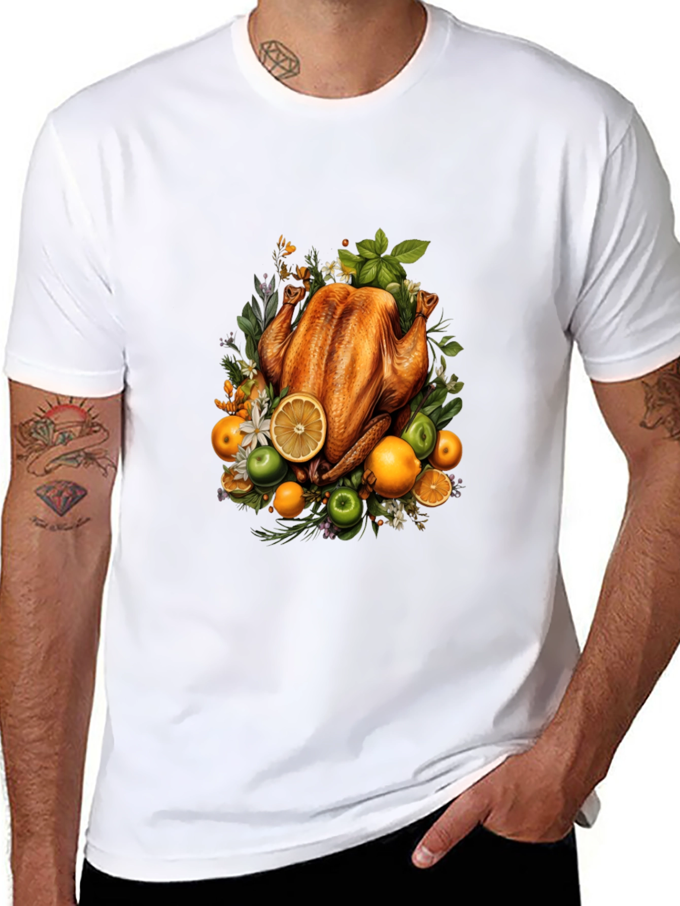 Thanksgiving Feast Graphic Tee - Festive Holiday Apparel