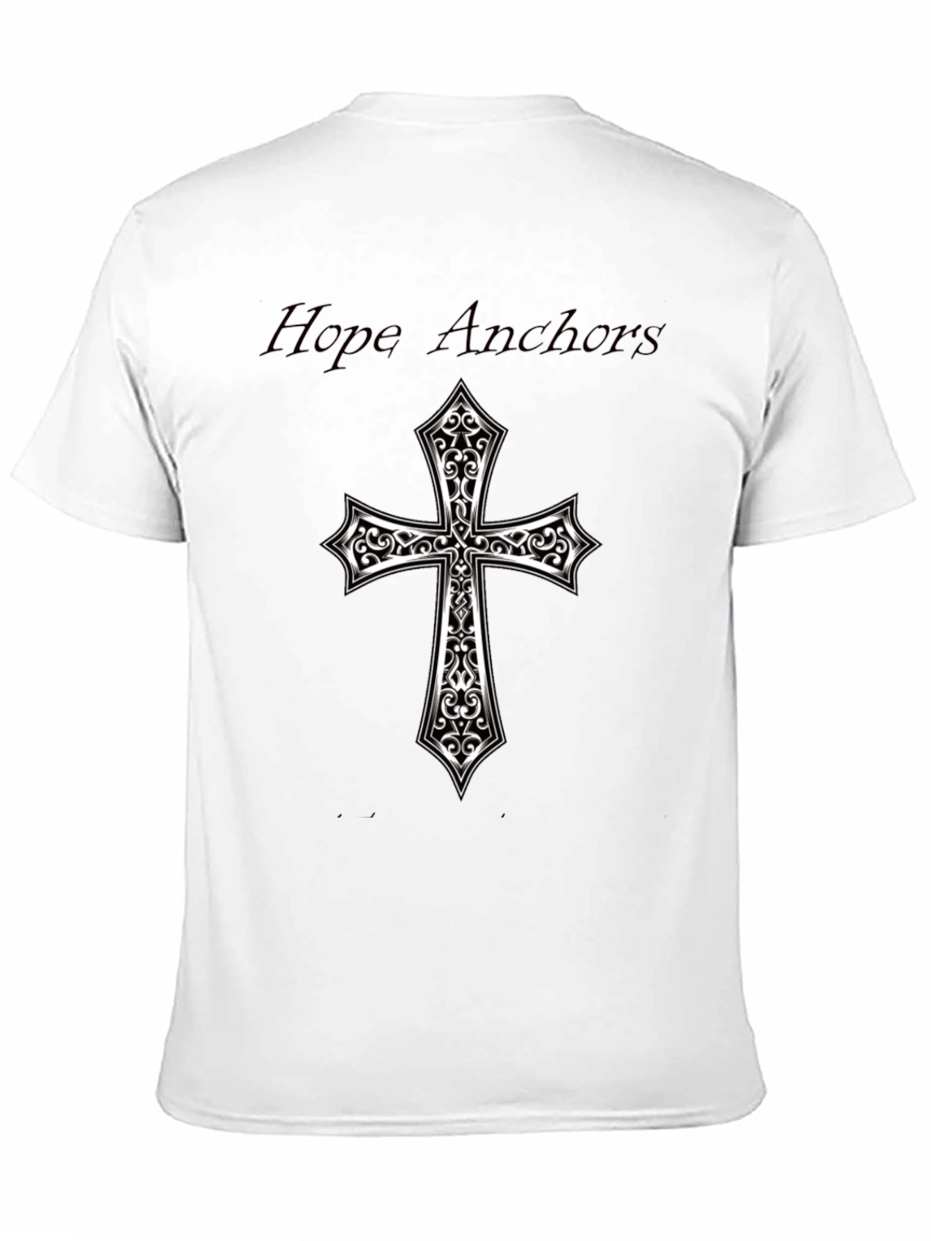 Hope Anchors Cross Graphic Black Tee
