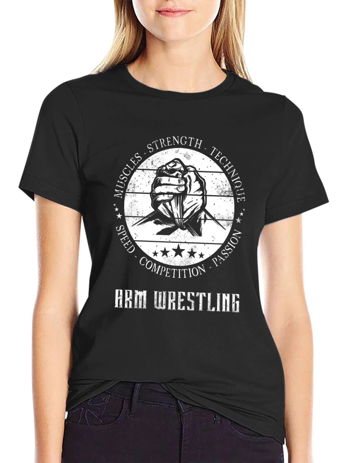 Arm Wrestling Graphic T-Shirt - Strength & Technique