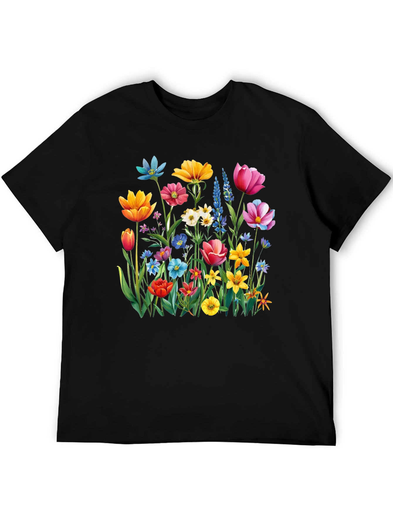 Floral Print Crew Neck T-Shirt