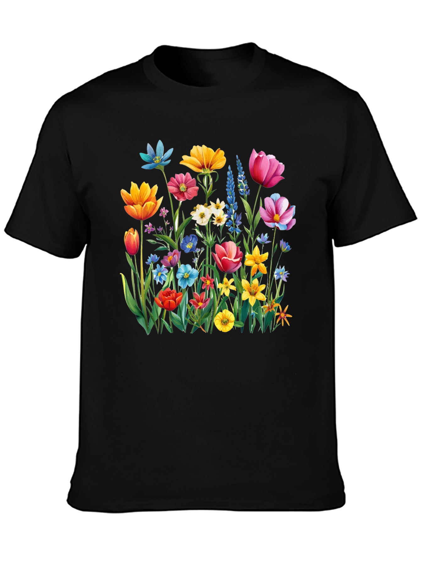 Floral Print Crew Neck T-Shirt