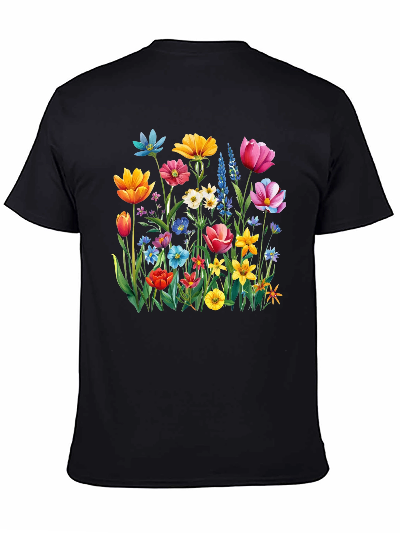 Floral Print Crew Neck T-Shirt