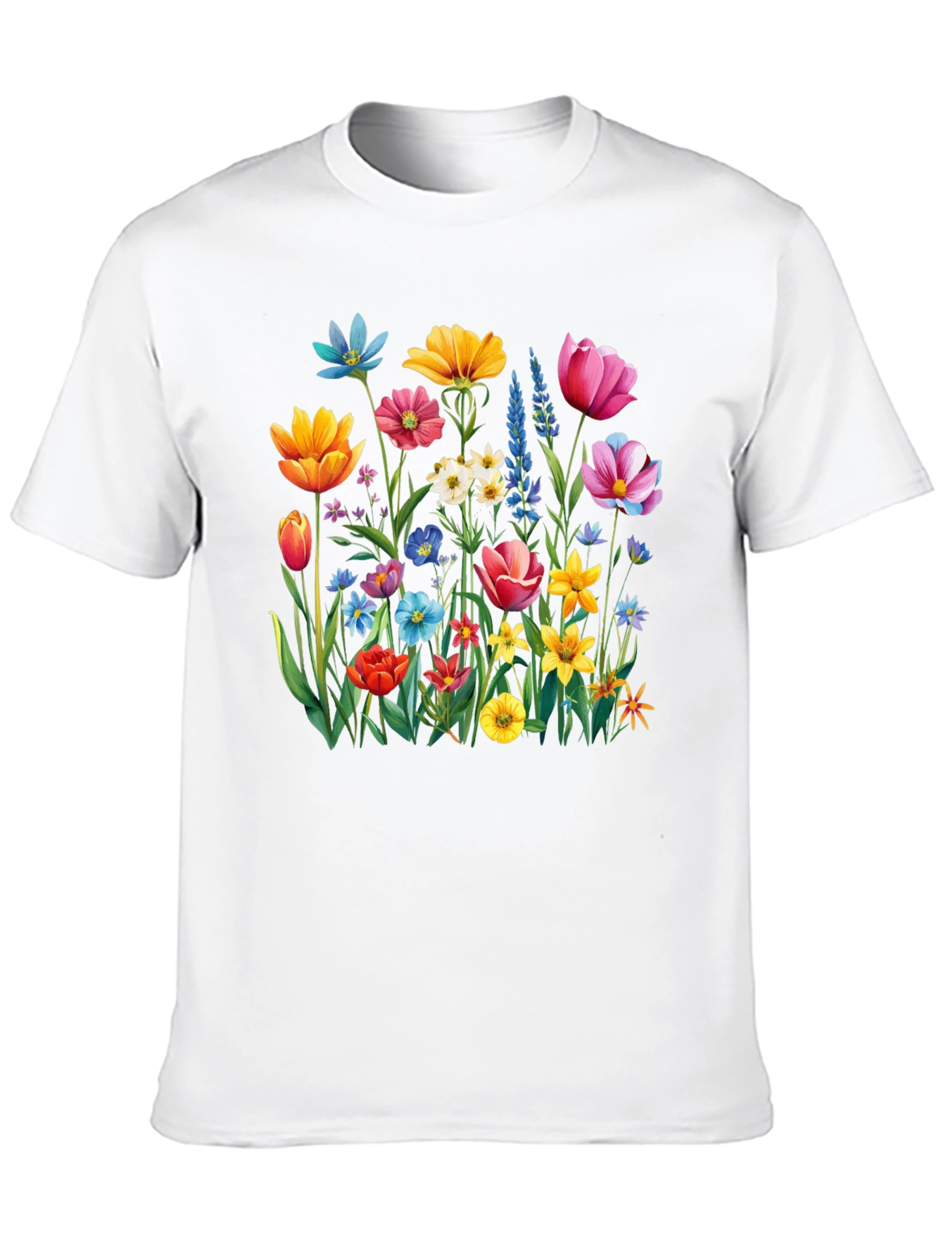 Floral Print Crew Neck T-Shirt