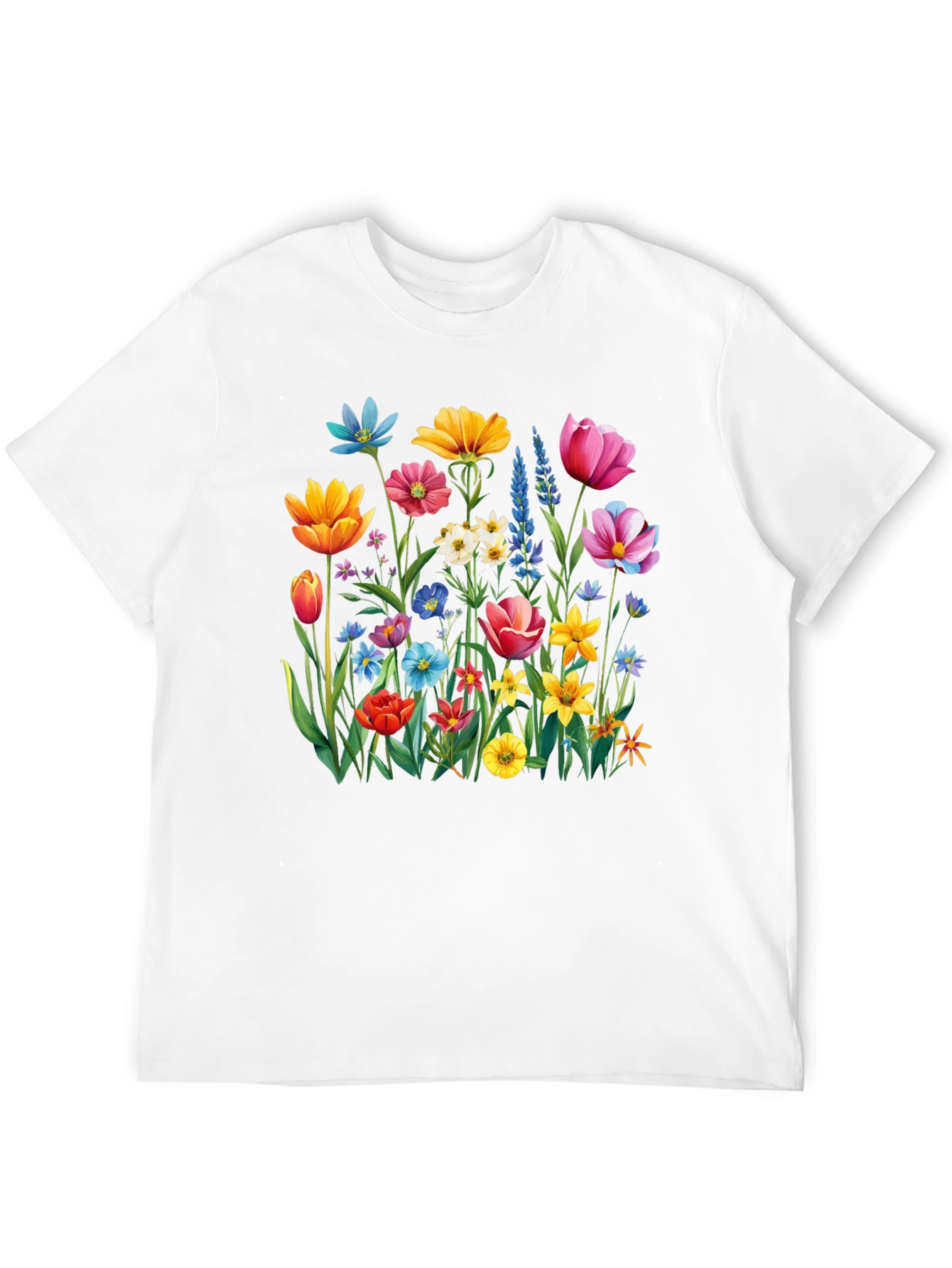 Floral Print Crew Neck T-Shirt
