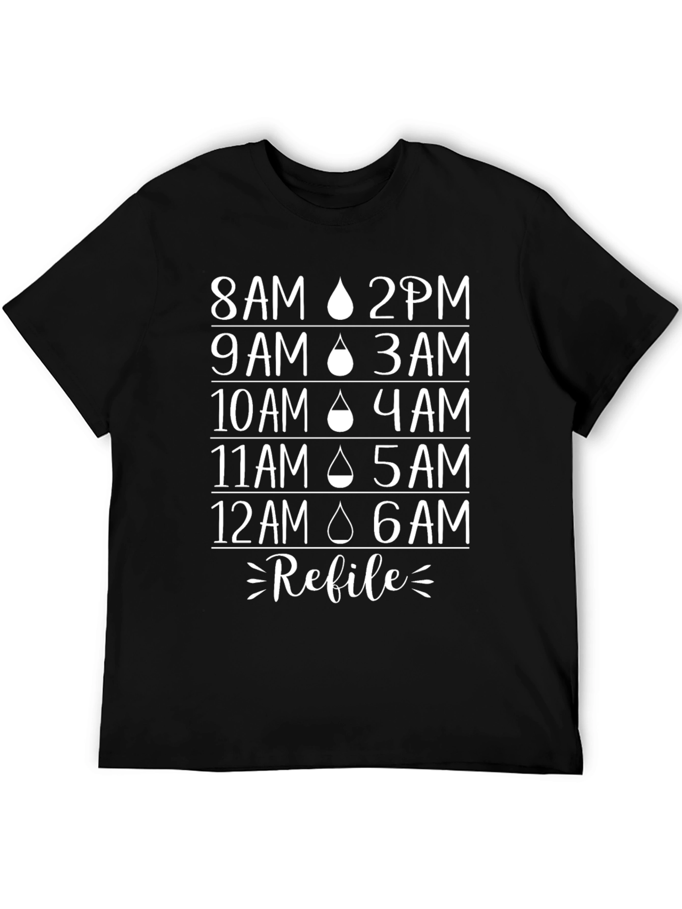 Hydrate Reminder Tee - Refill Schedule