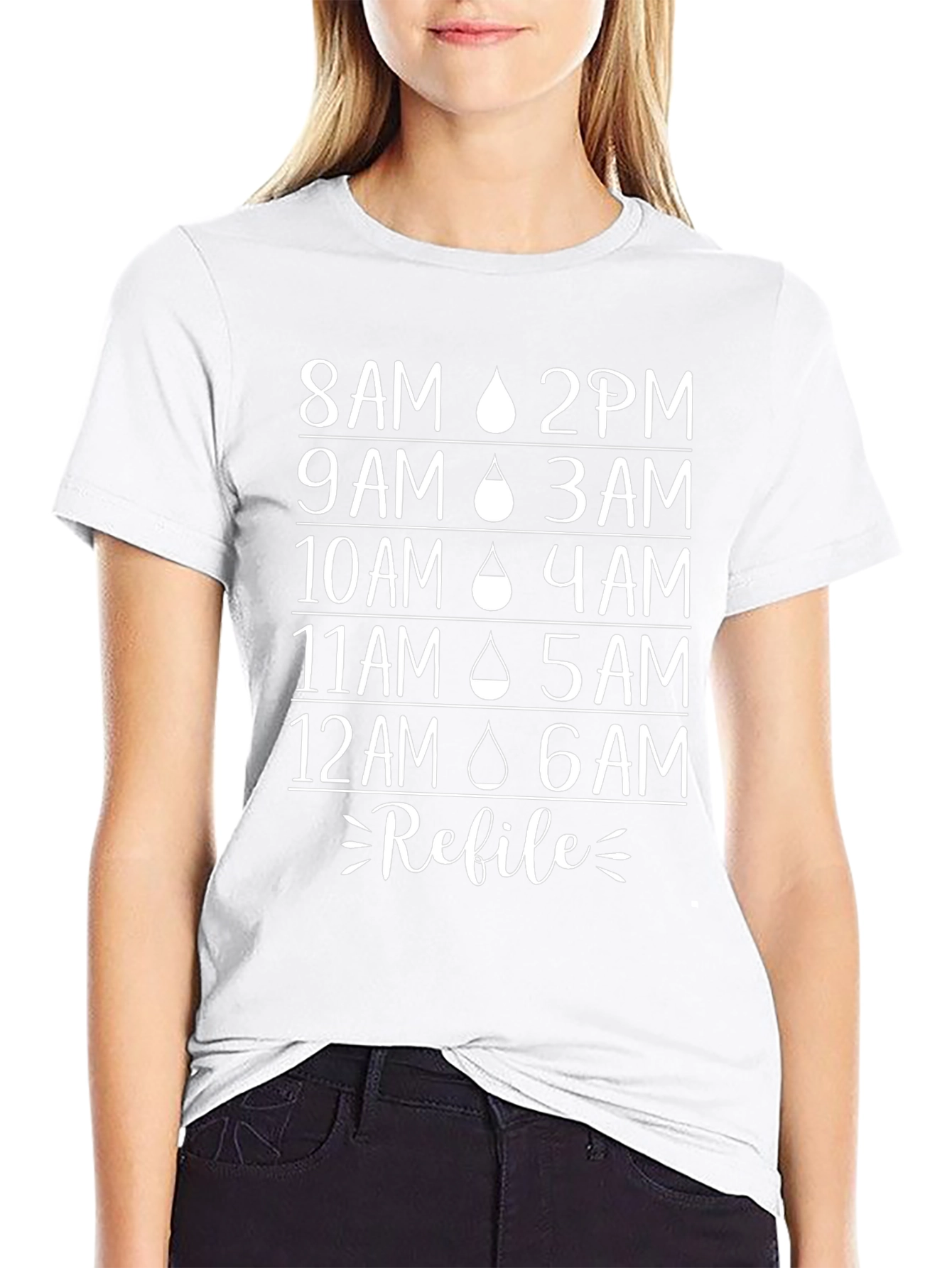 Hydrate Reminder Tee - Refill Schedule