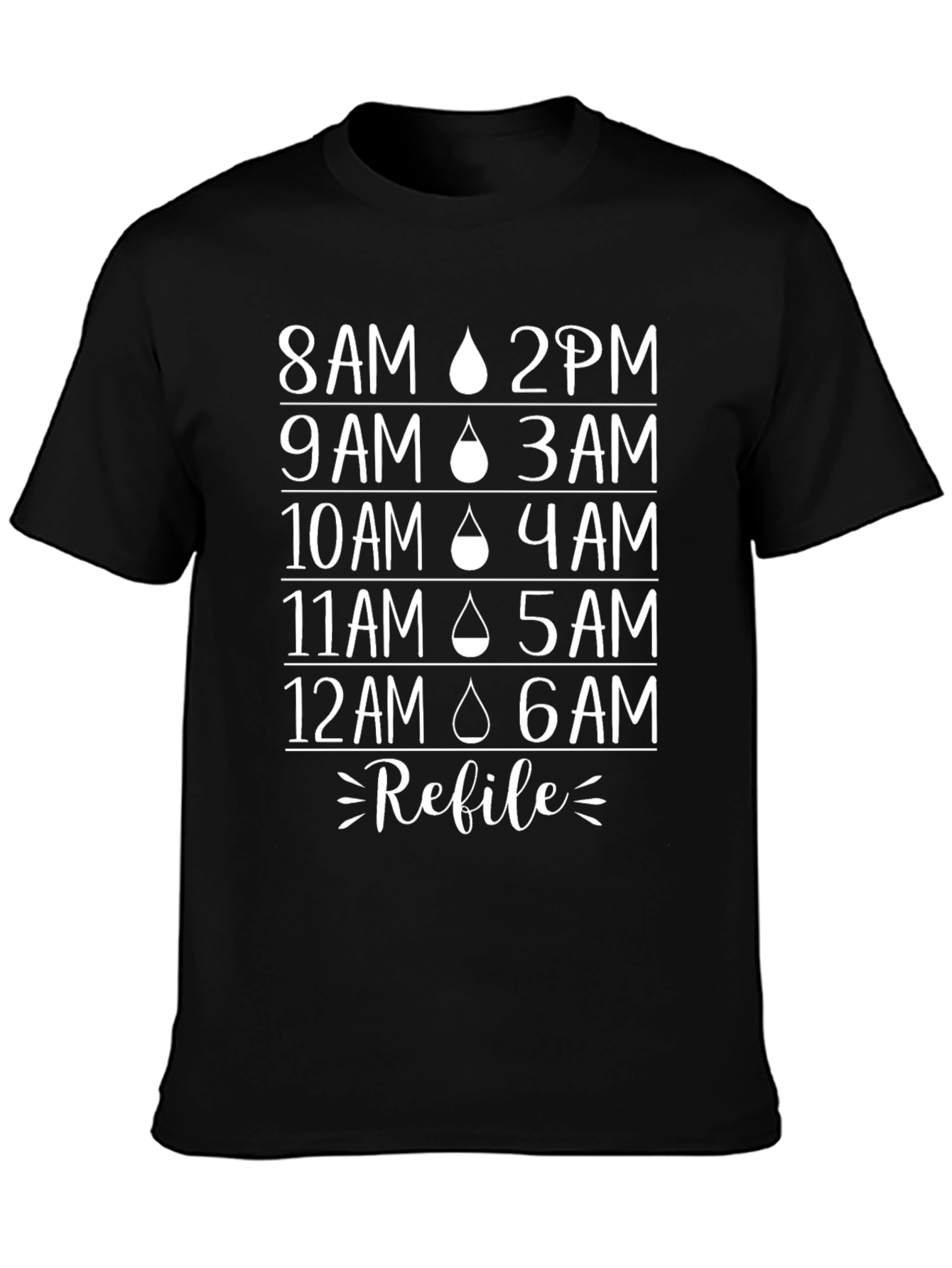 Hydrate Reminder Tee - Refill Schedule