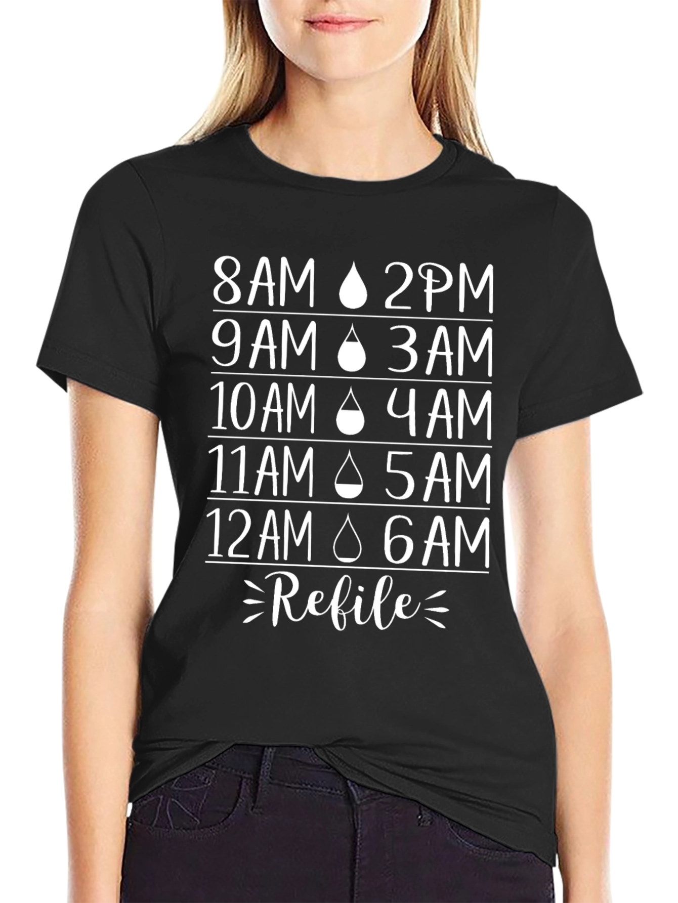 Hydrate Reminder Tee - Refill Schedule