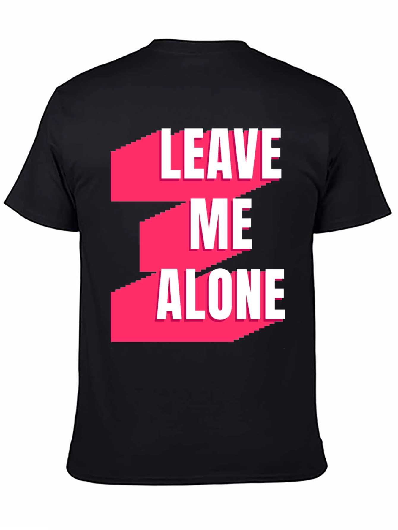 Leave Me Alone Graphic T-Shirt - Black Casual Tee