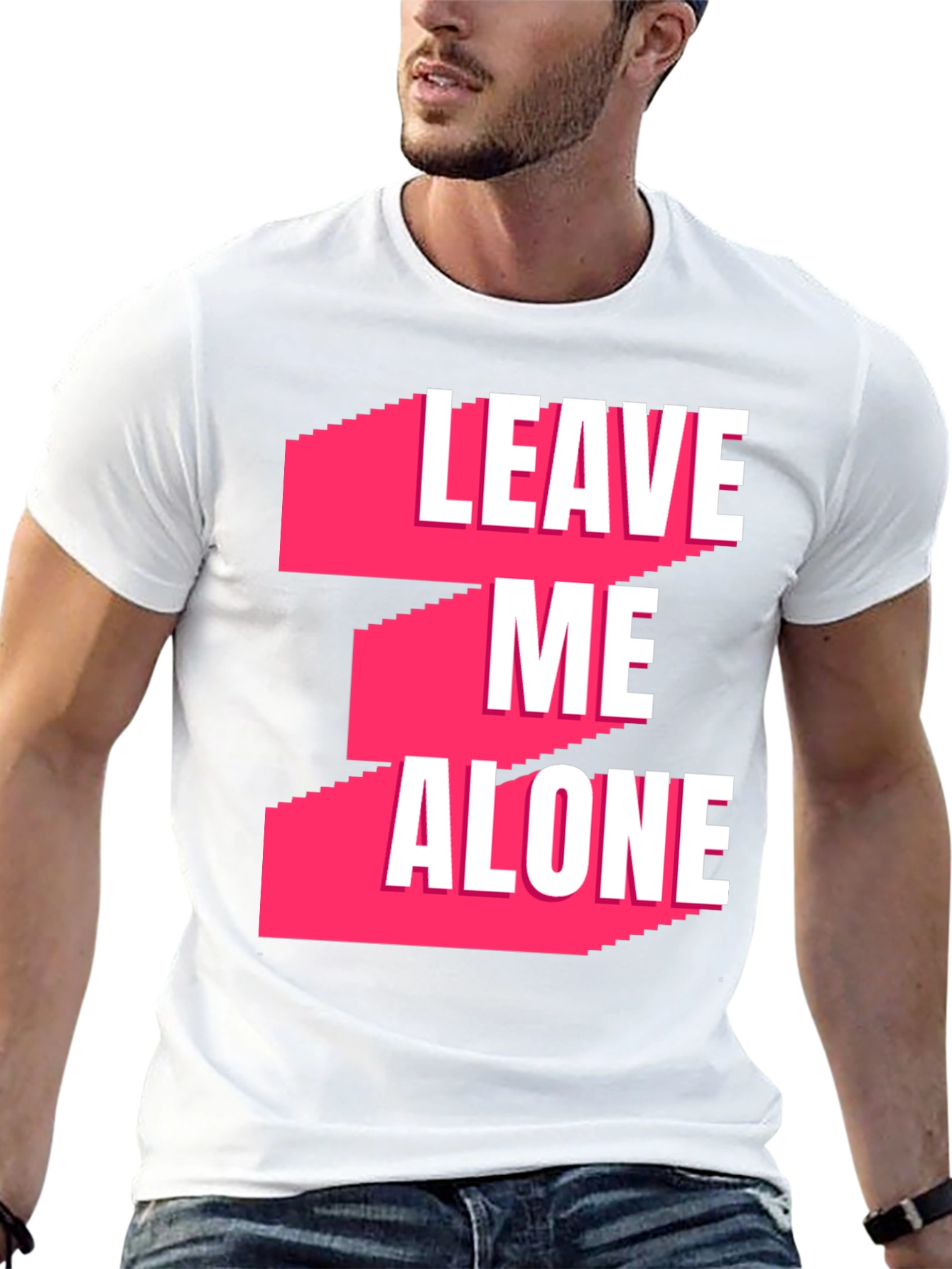 Leave Me Alone Graphic T-Shirt - Black Casual Tee