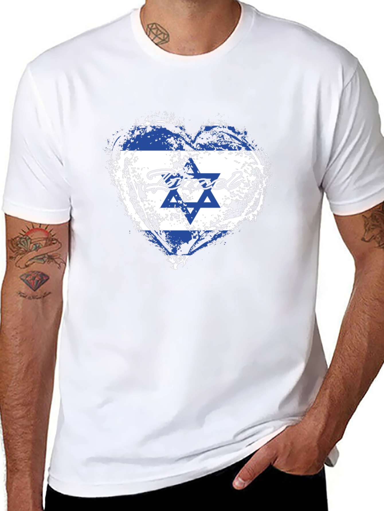 Israel Flag Heart T-Shirt