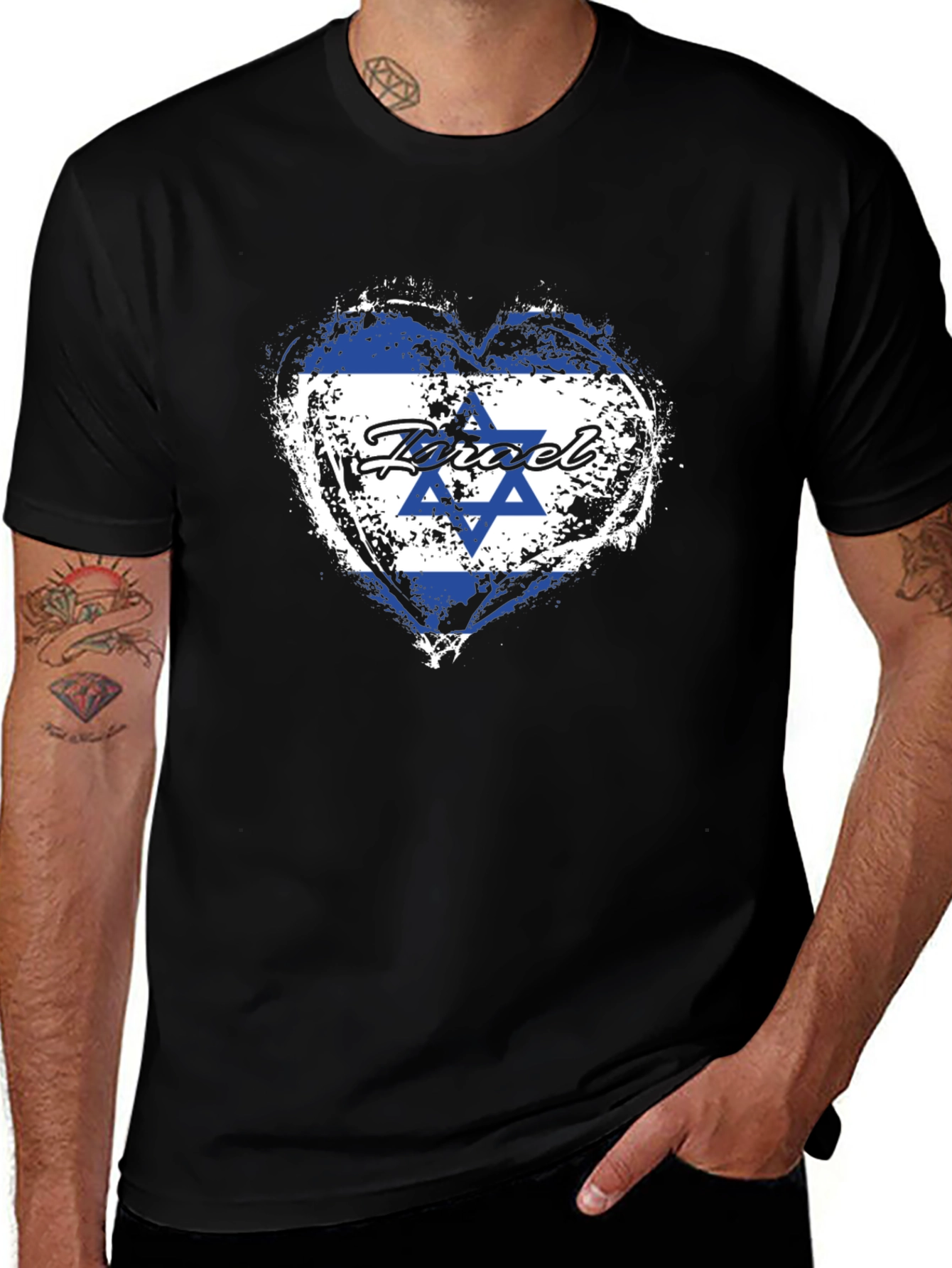 Israel Flag Heart T-Shirt