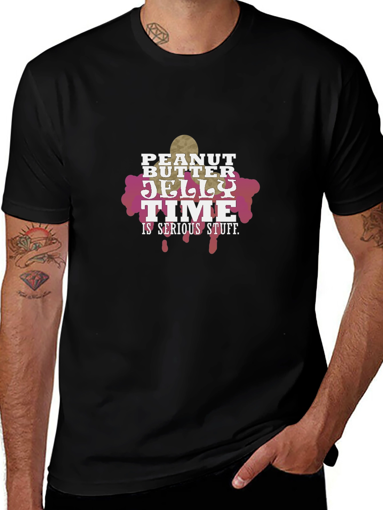 Peanut Butter Jelly Time Funny Graphic Tee