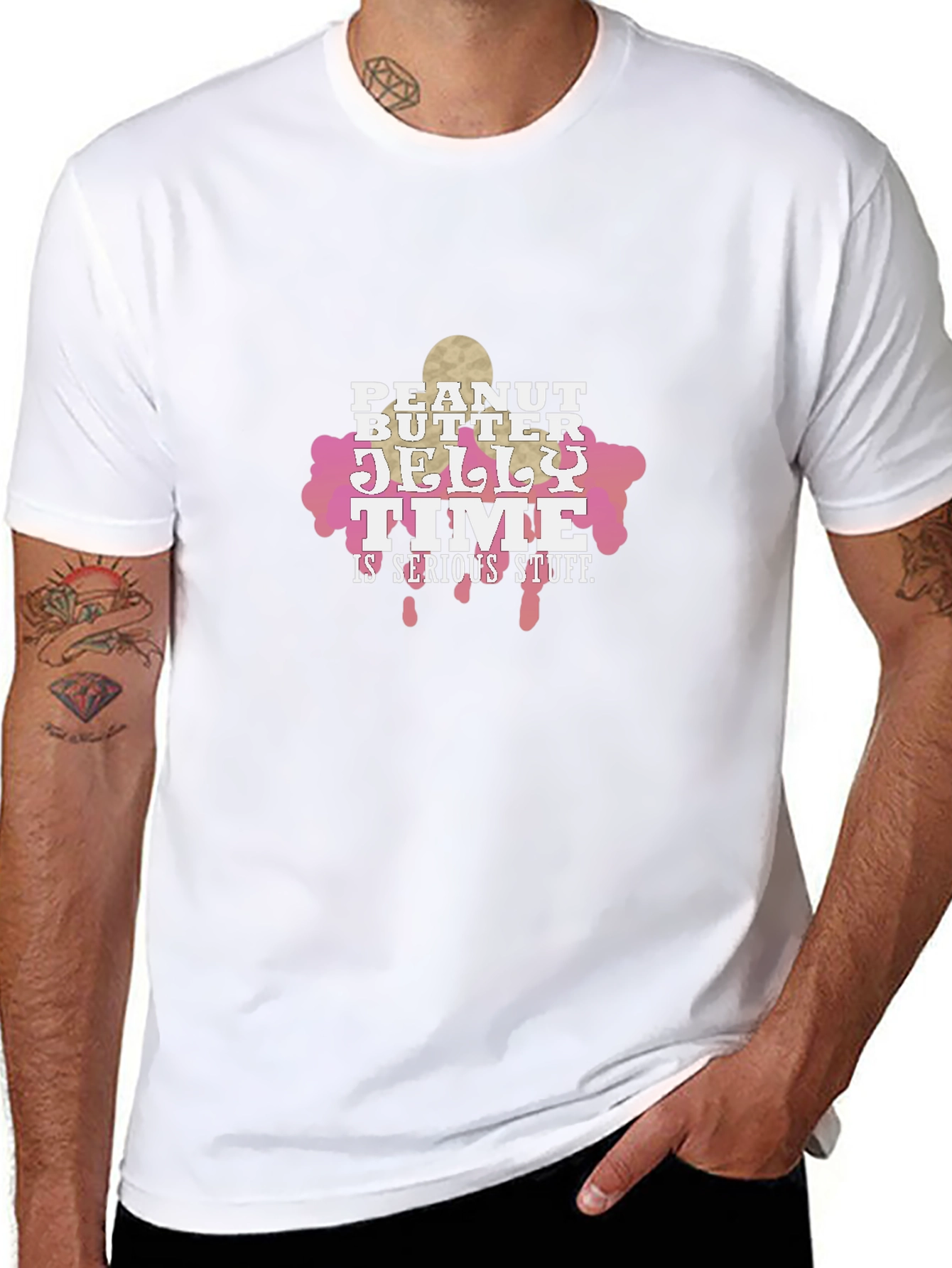 Peanut Butter Jelly Time Funny Graphic Tee