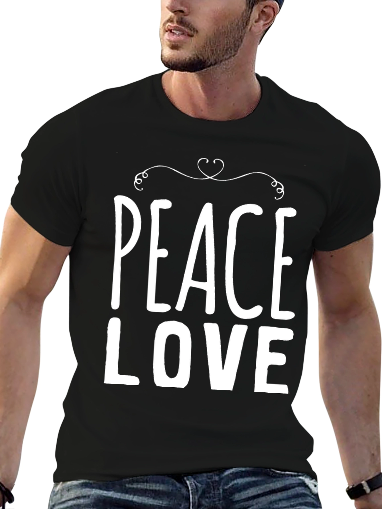 Peace Love T-Shirt - Stylish Graphic Tee