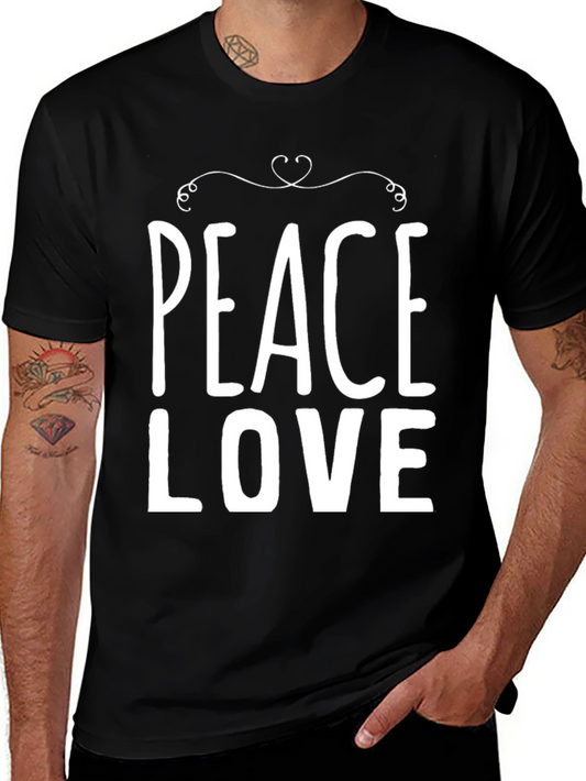 Peace Love T-Shirt - Stylish Graphic Tee