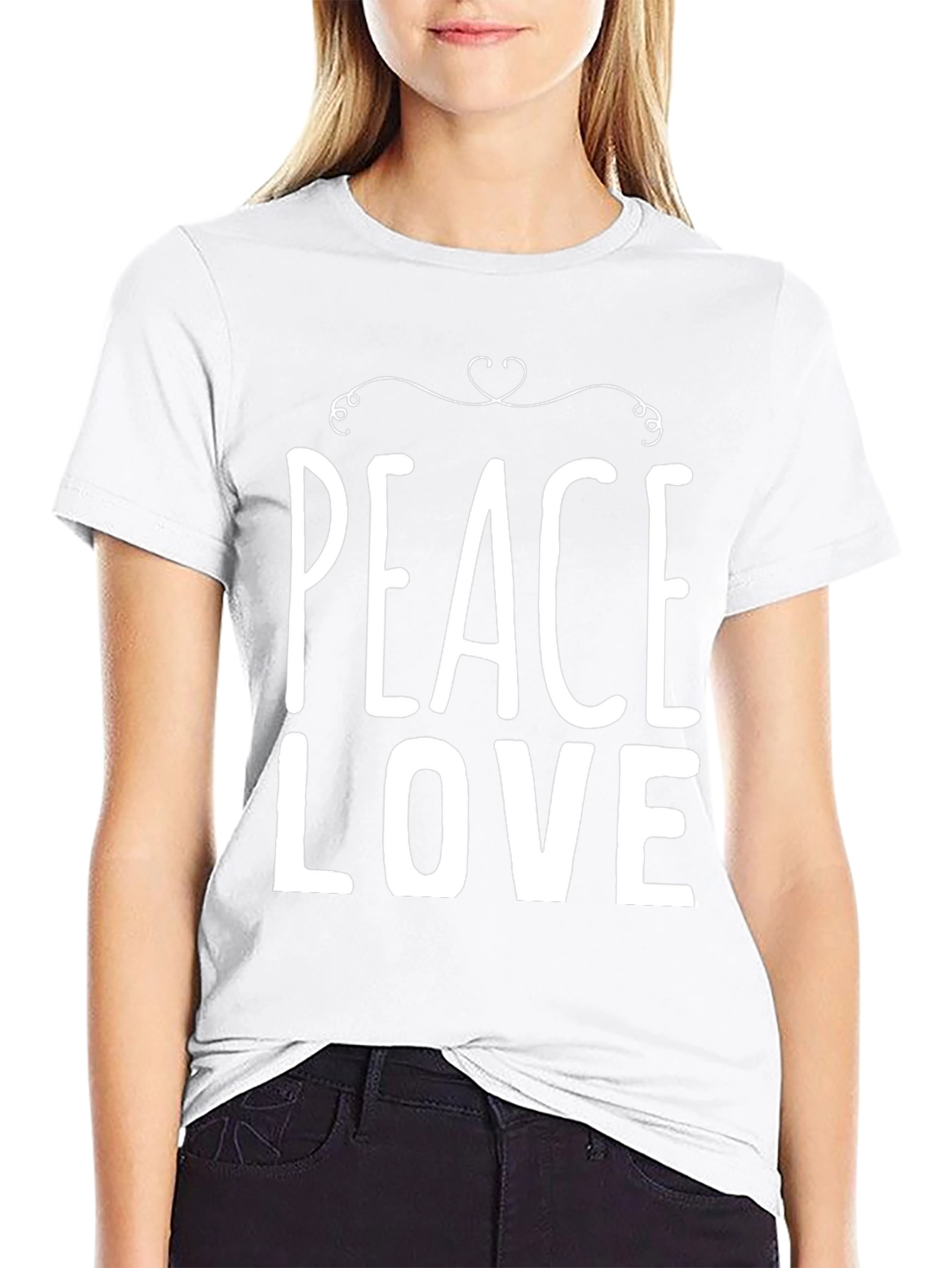 Peace Love T-Shirt - Stylish Graphic Tee