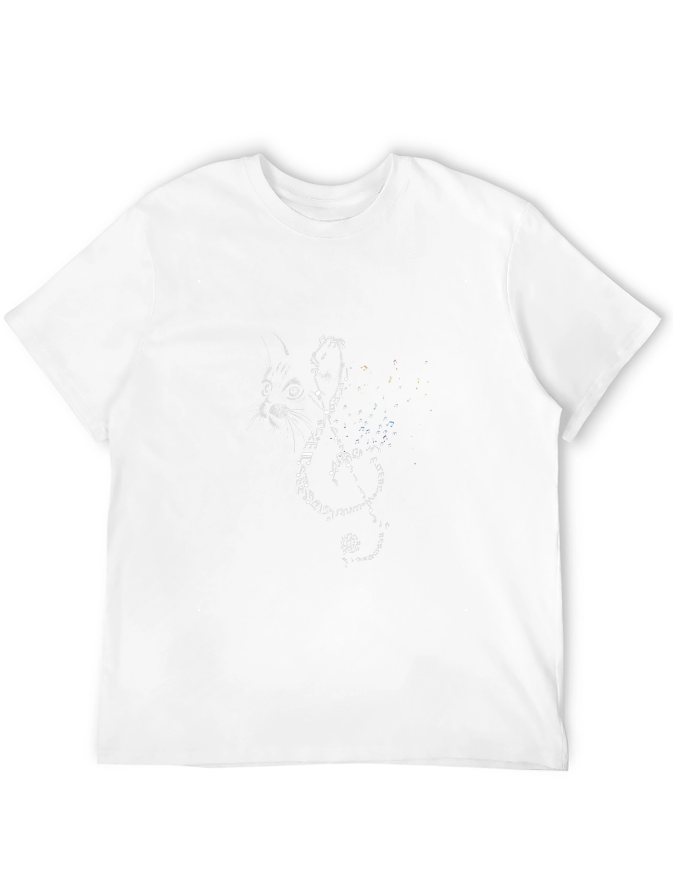 Musical Cat Black T-Shirt
