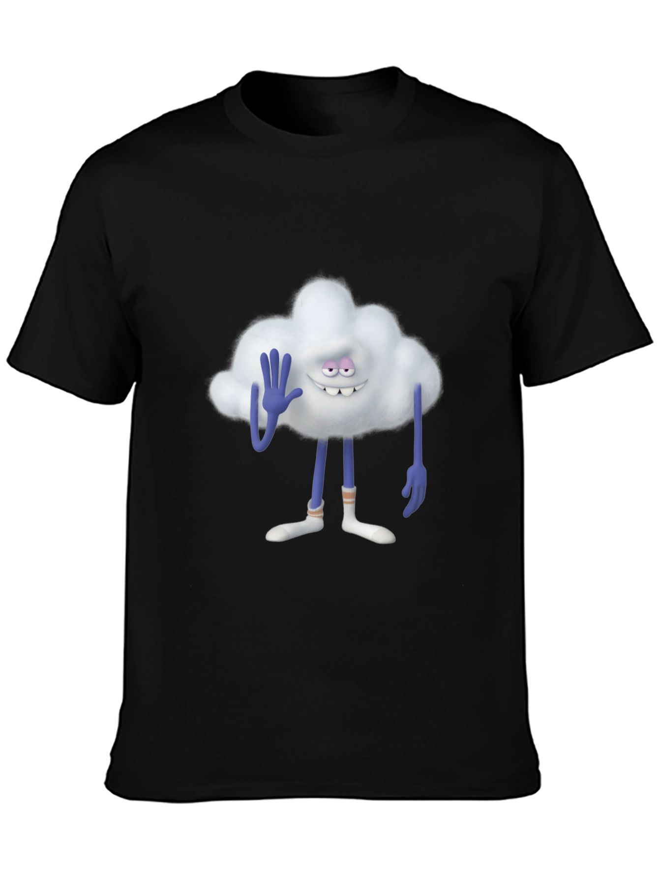 Cloud Guy Black T-Shirt