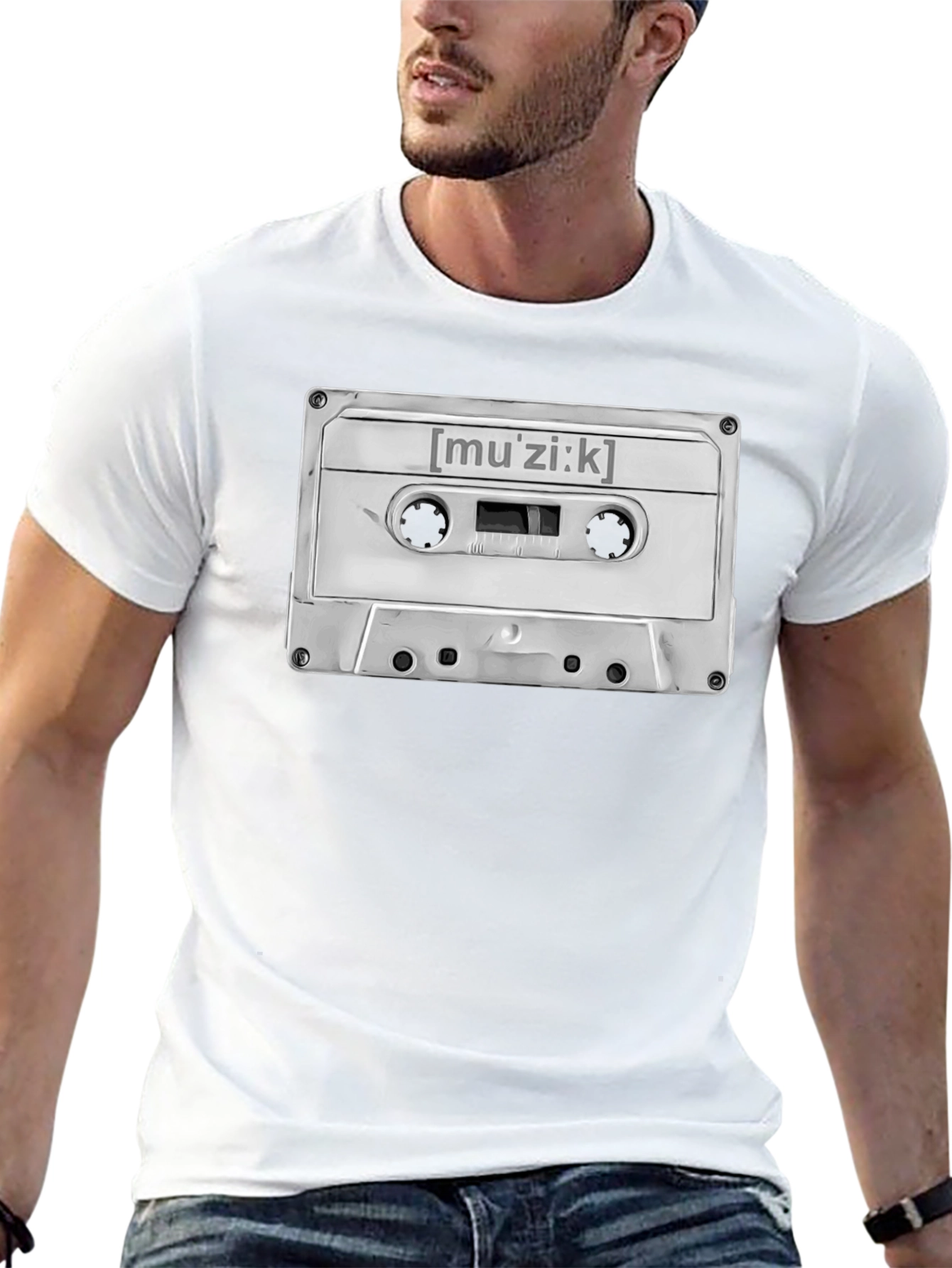 Retro Muzik Cassette Tape Graphic Tee