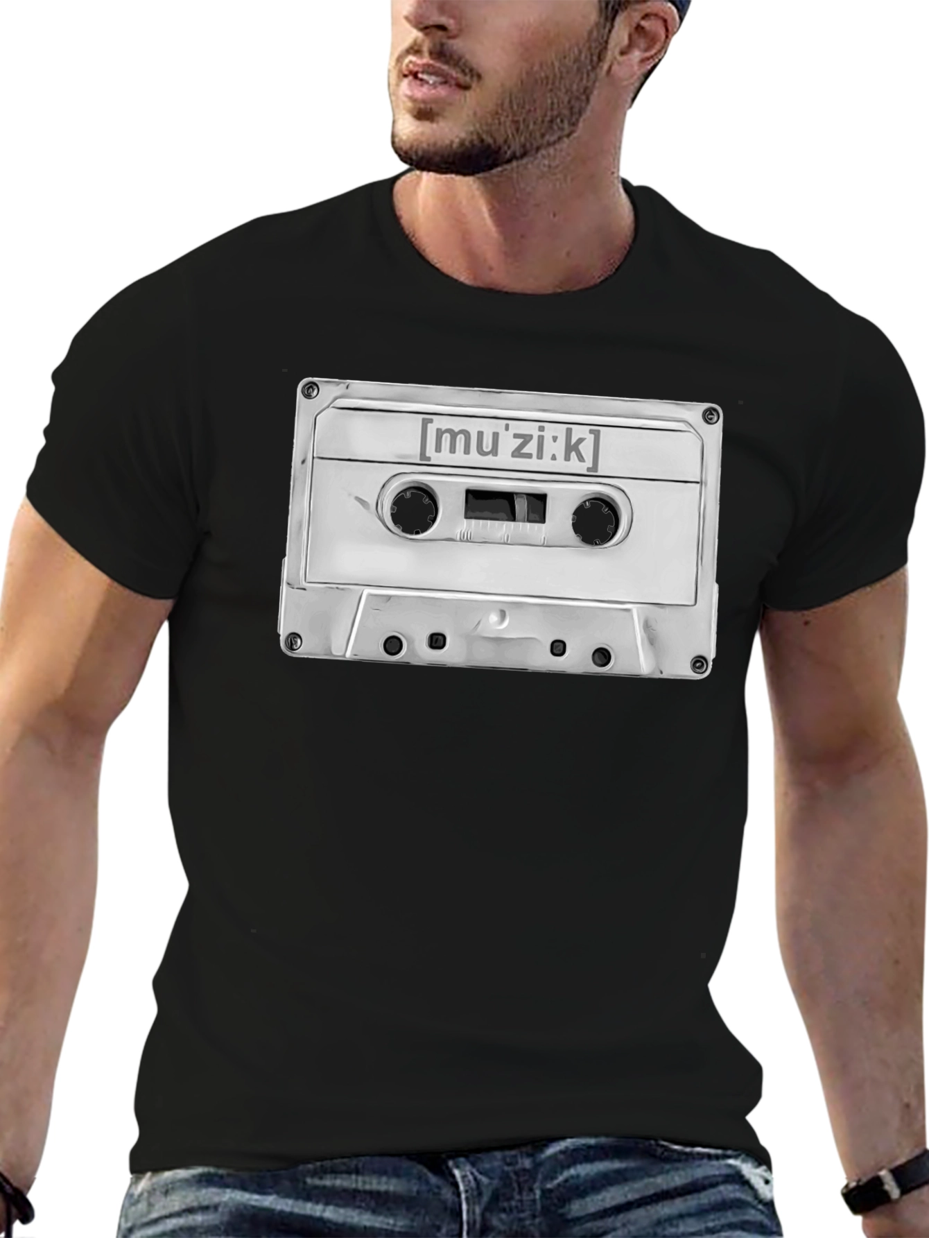Retro Muzik Cassette Tape Graphic Tee