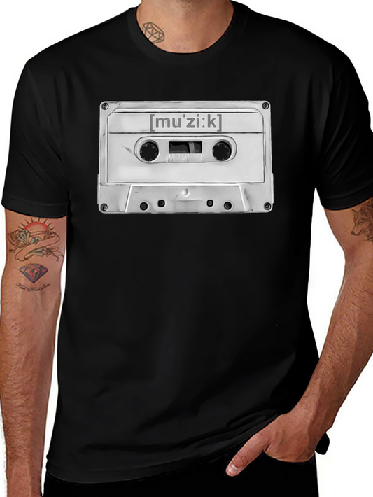 Retro Muzik Cassette Tape Graphic Tee