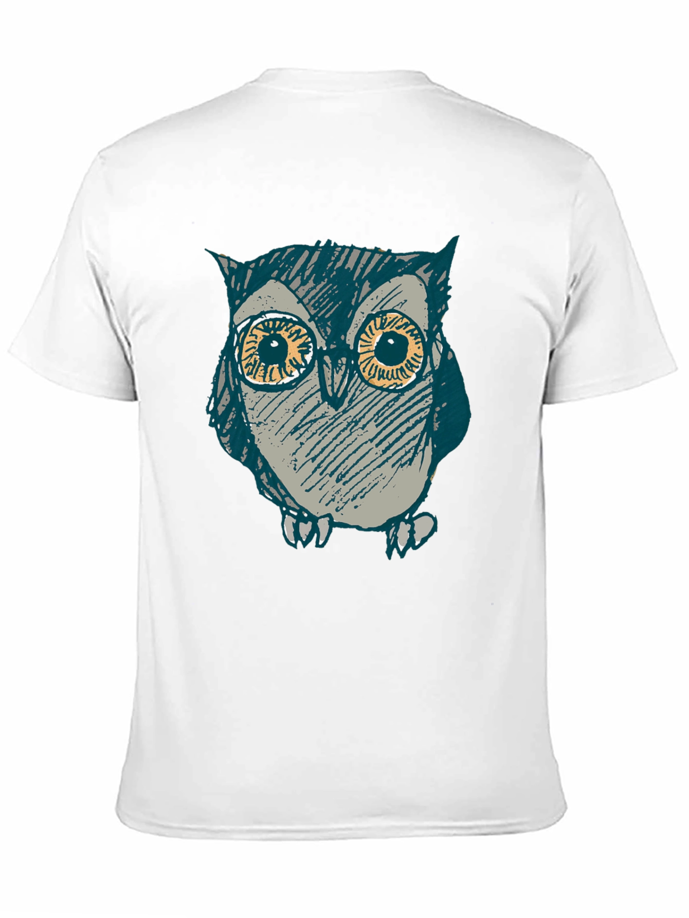 Owl Graphic Print Black T-Shirt