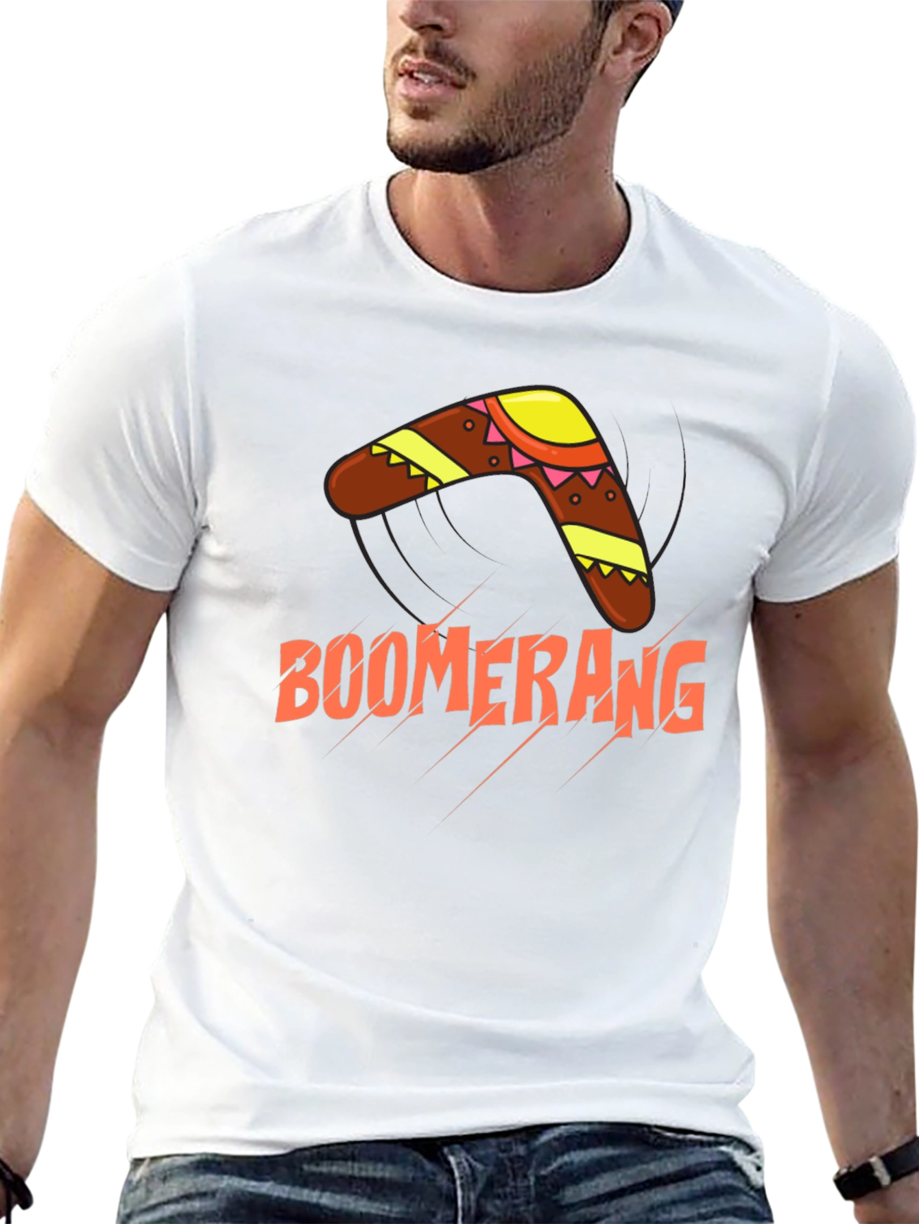 Boomerang Graphic Tee - Casual Cotton Blend