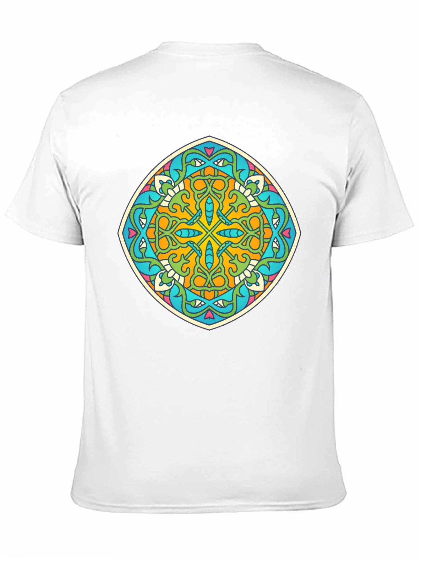 Geometric Mandala Graphic Print Mens T-Shirt