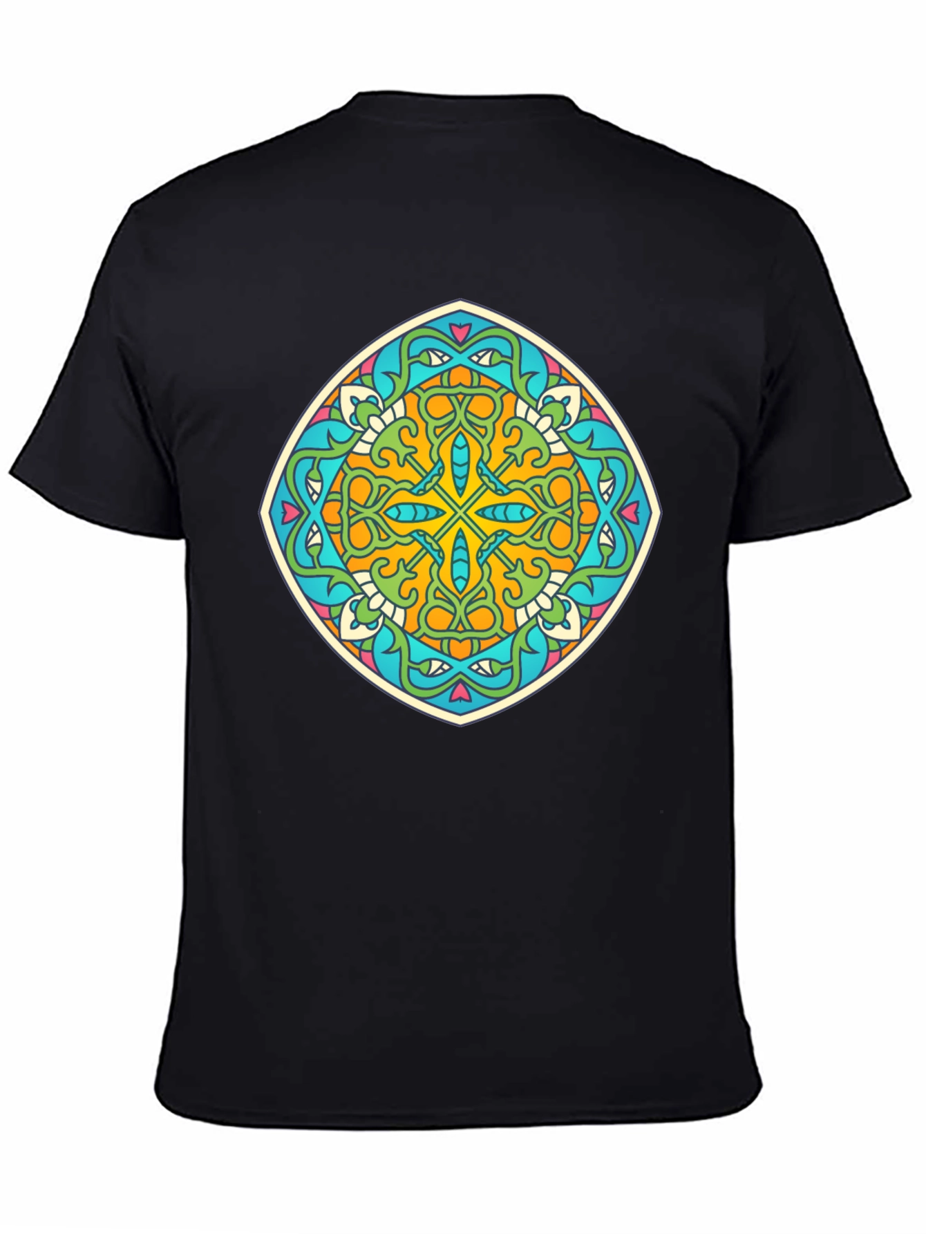 Geometric Mandala Graphic Print Mens T-Shirt