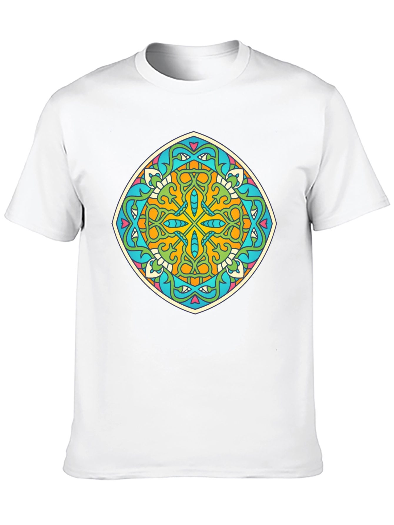 Geometric Mandala Graphic Print Mens T-Shirt