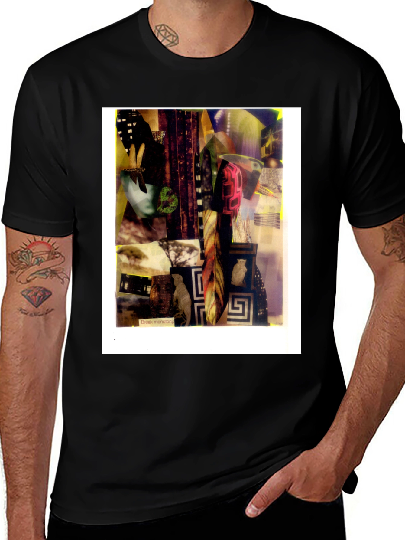 Abstract Art Graphic Black T-Shirt