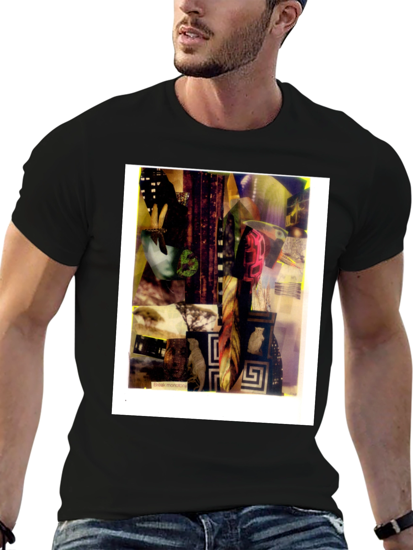 Abstract Art Graphic Black T-Shirt