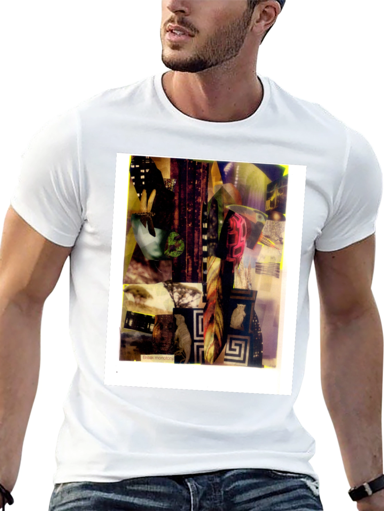 Abstract Art Graphic Black T-Shirt