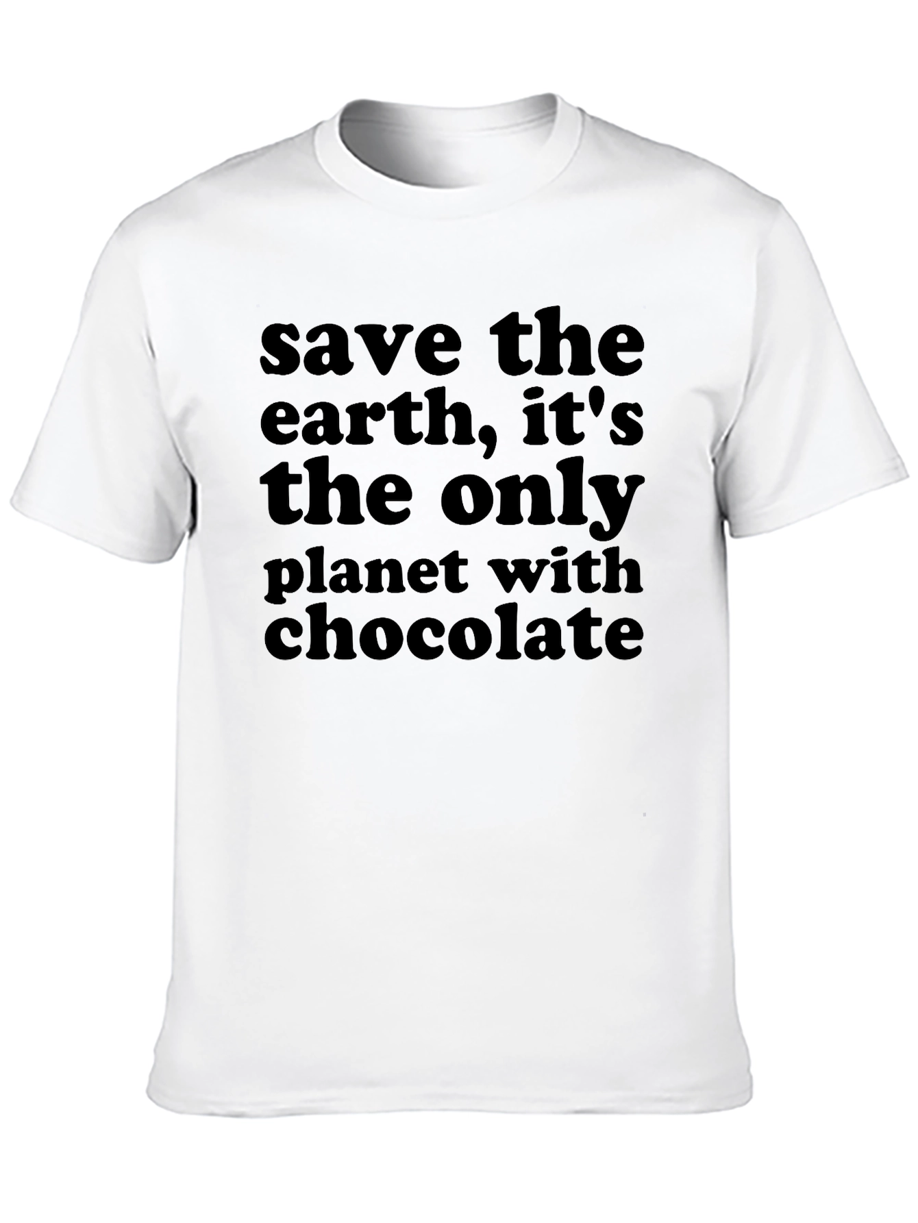 Save the Earth Chocolate Planet Graphic T-Shirt