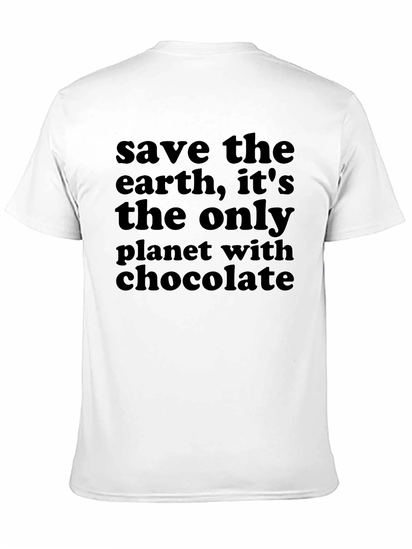 Save the Earth Chocolate Planet Graphic T-Shirt