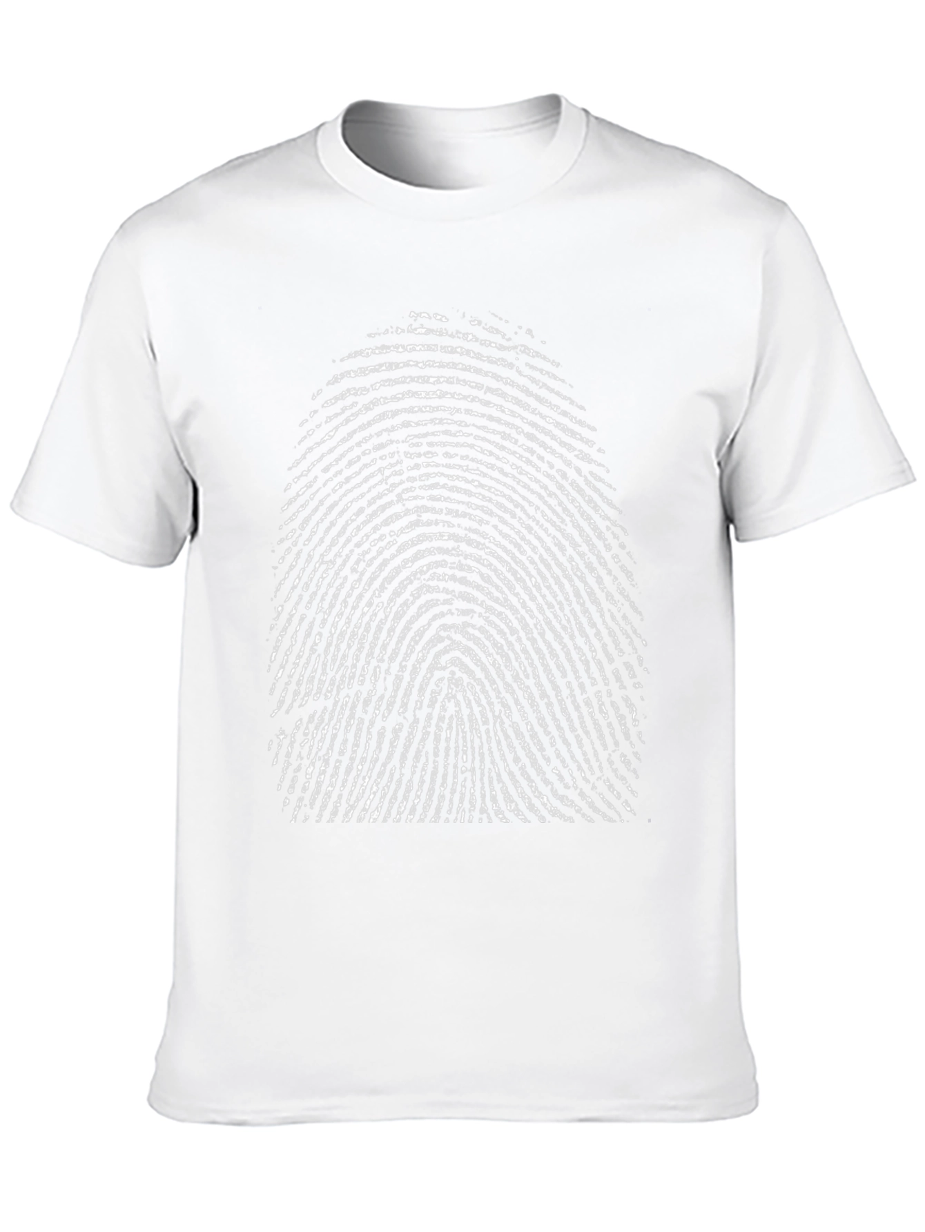 Fingerprint Graphic Tee - Black Cotton T-Shirt
