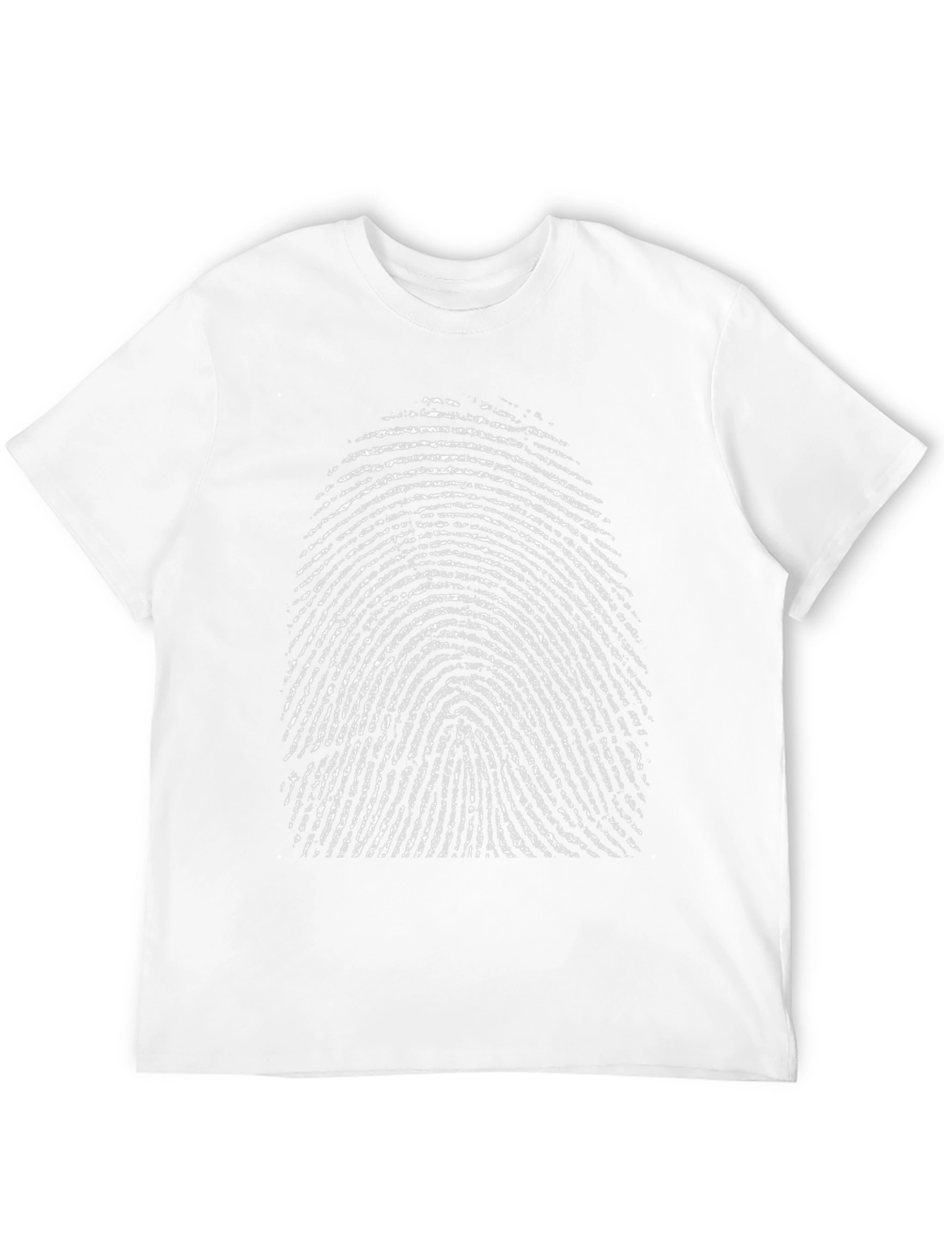 Fingerprint Graphic Tee - Black Cotton T-Shirt