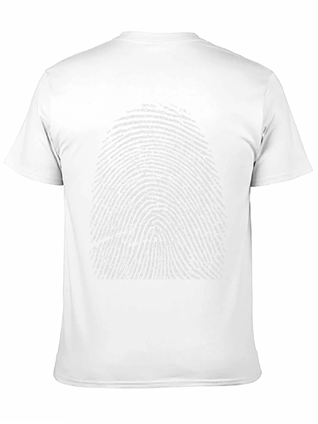 Fingerprint Graphic Tee - Black Cotton T-Shirt