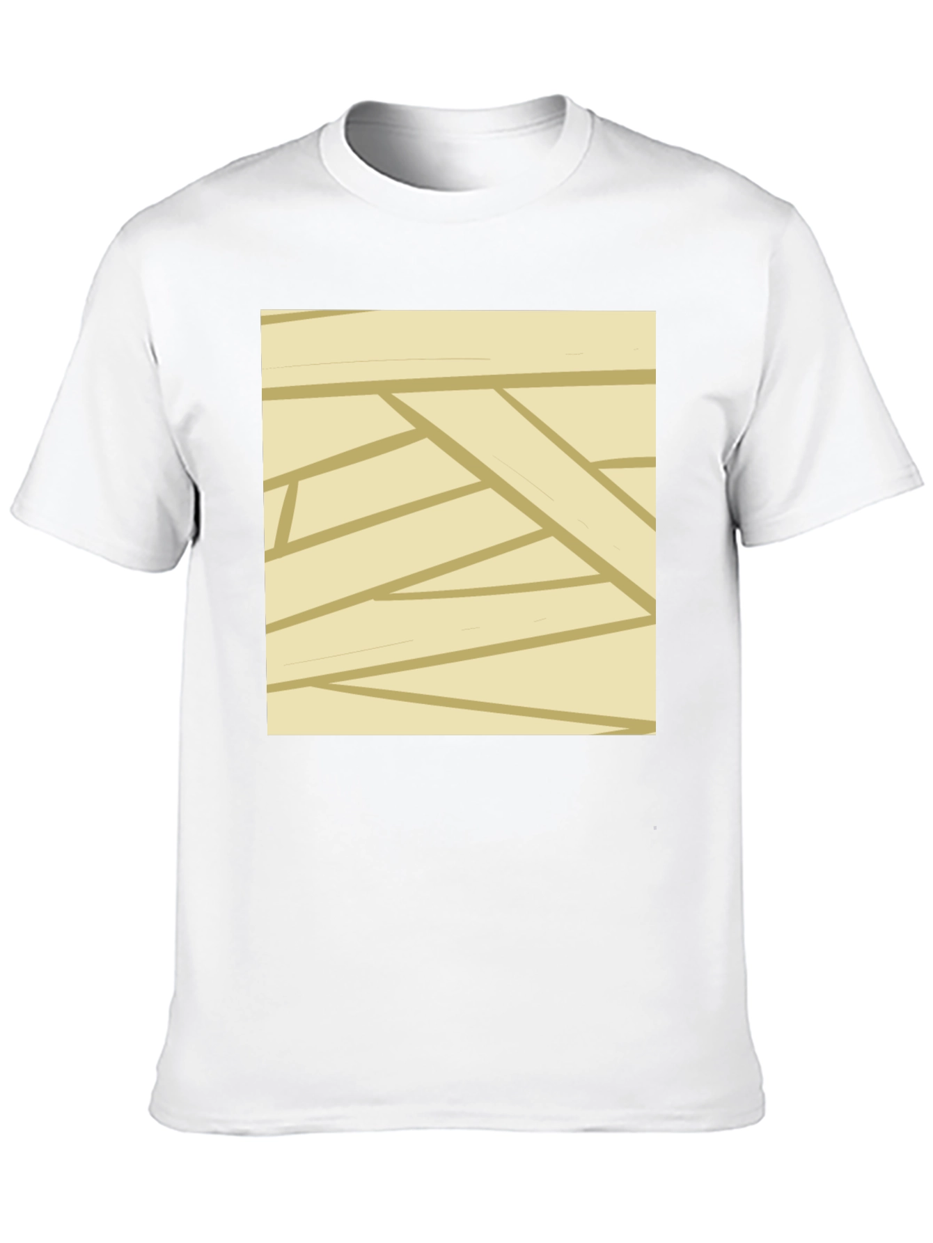 Mummy Wrap Style Graphic Tee - Black Casual T-Shirt