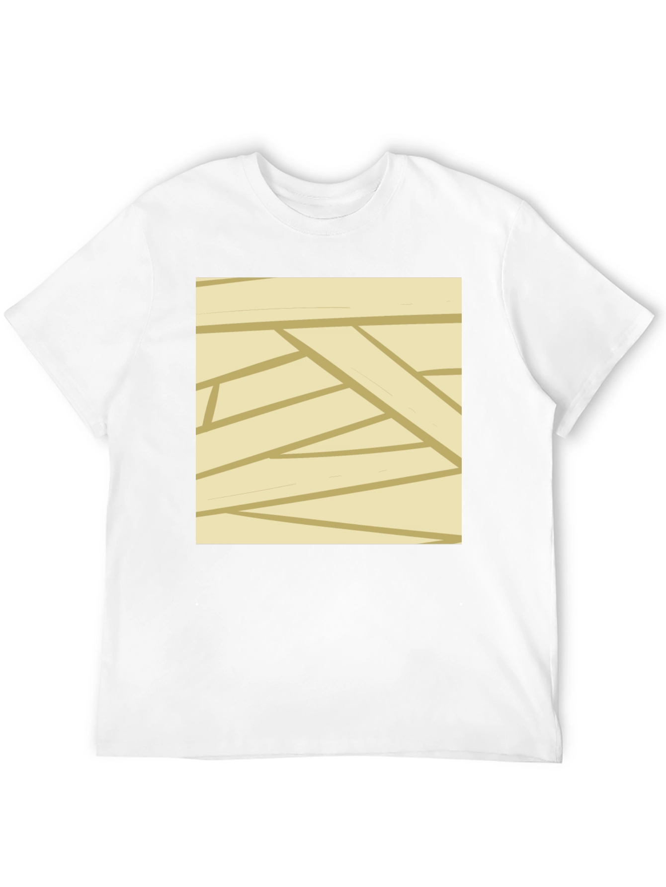 Mummy Wrap Style Graphic Tee - Black Casual T-Shirt