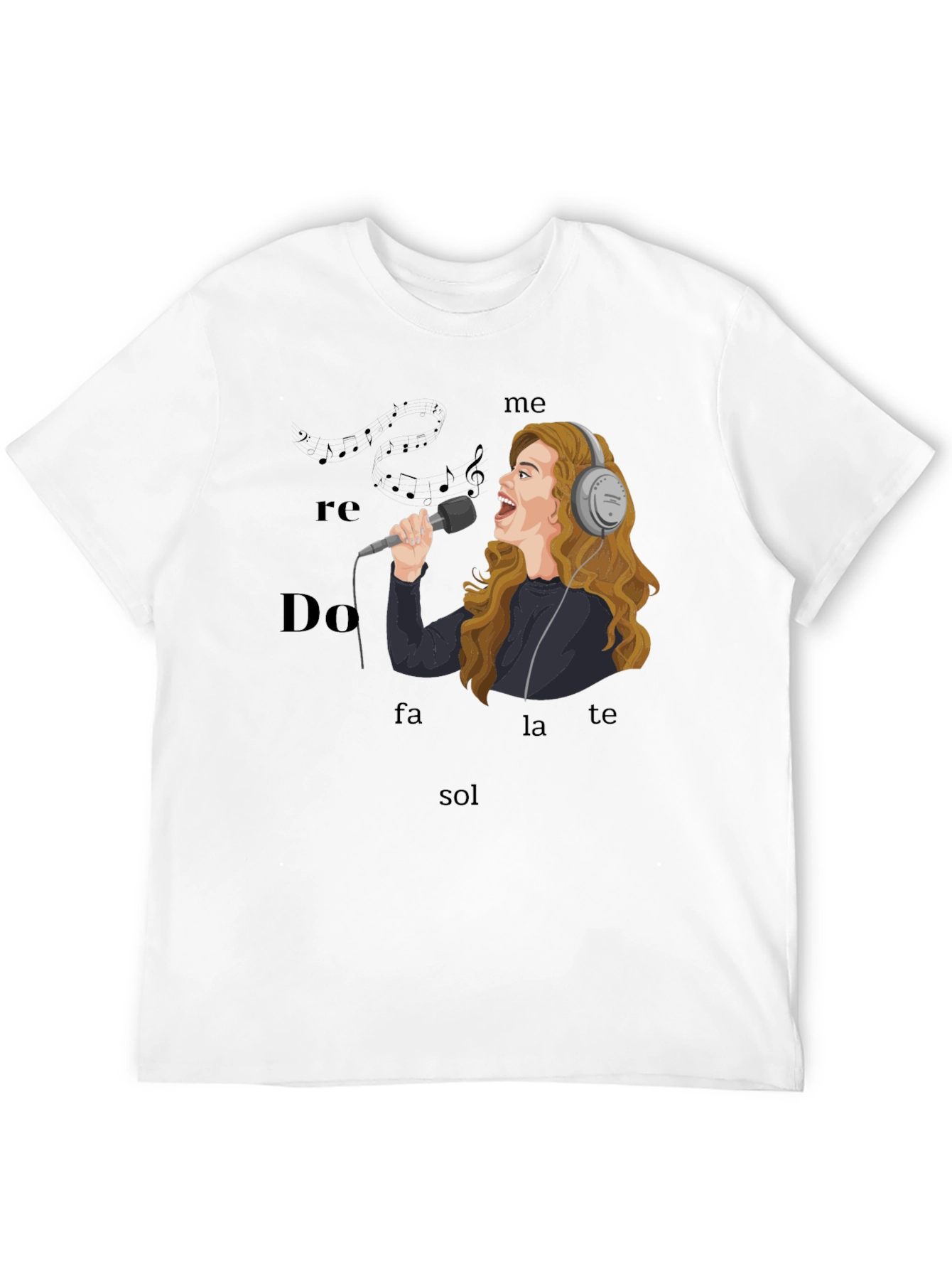 Singing T-Shirt - Music Notes & Singer Graphic Tee