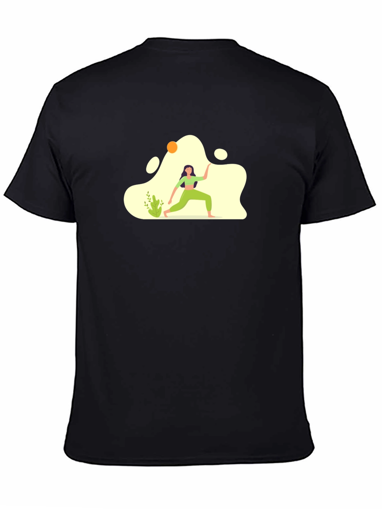 Yoga Graphic Black T-Shirt for Men