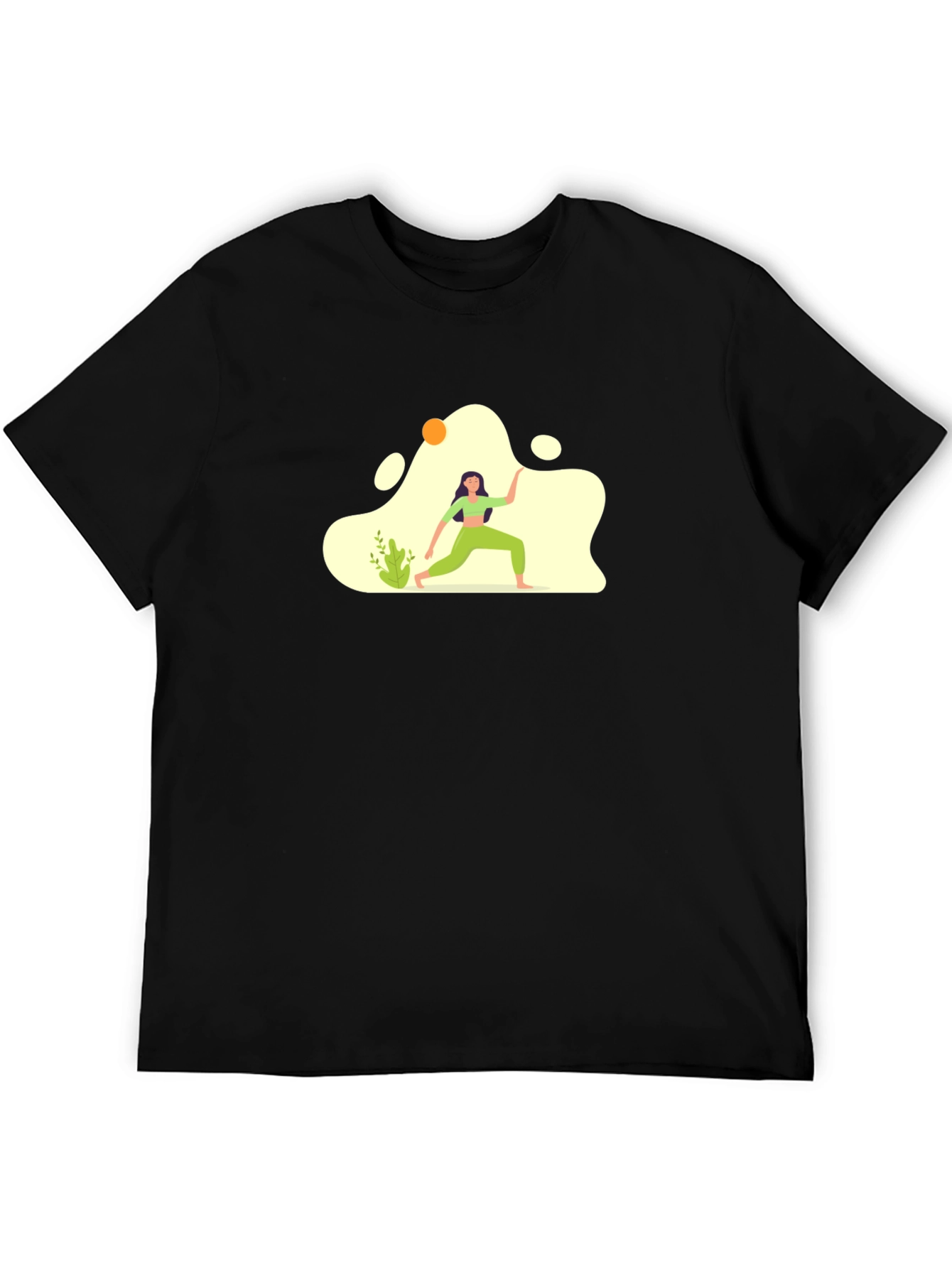 Yoga Graphic Black T-Shirt for Men