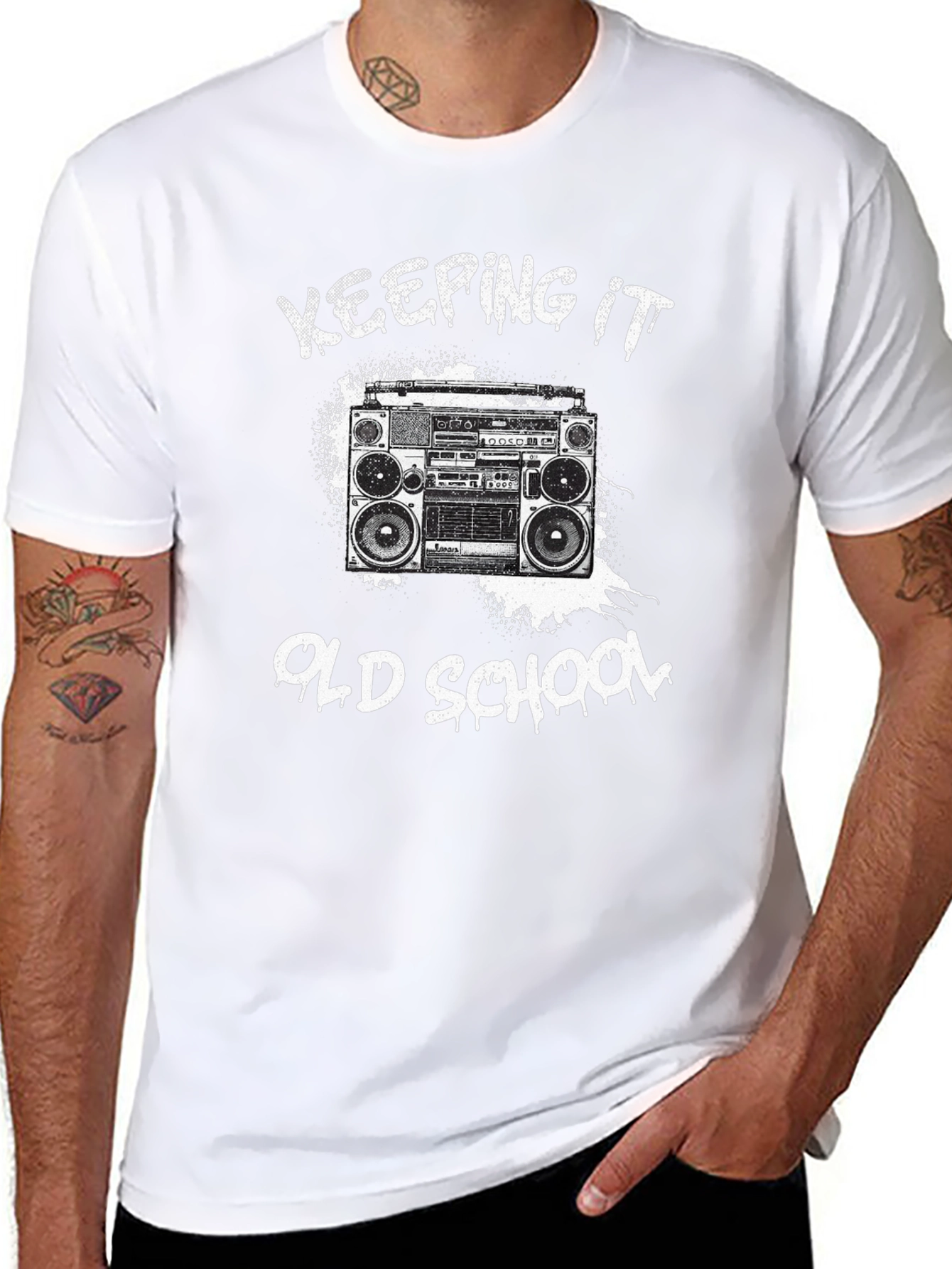 Keeping It Old School Boombox Graphic Tee