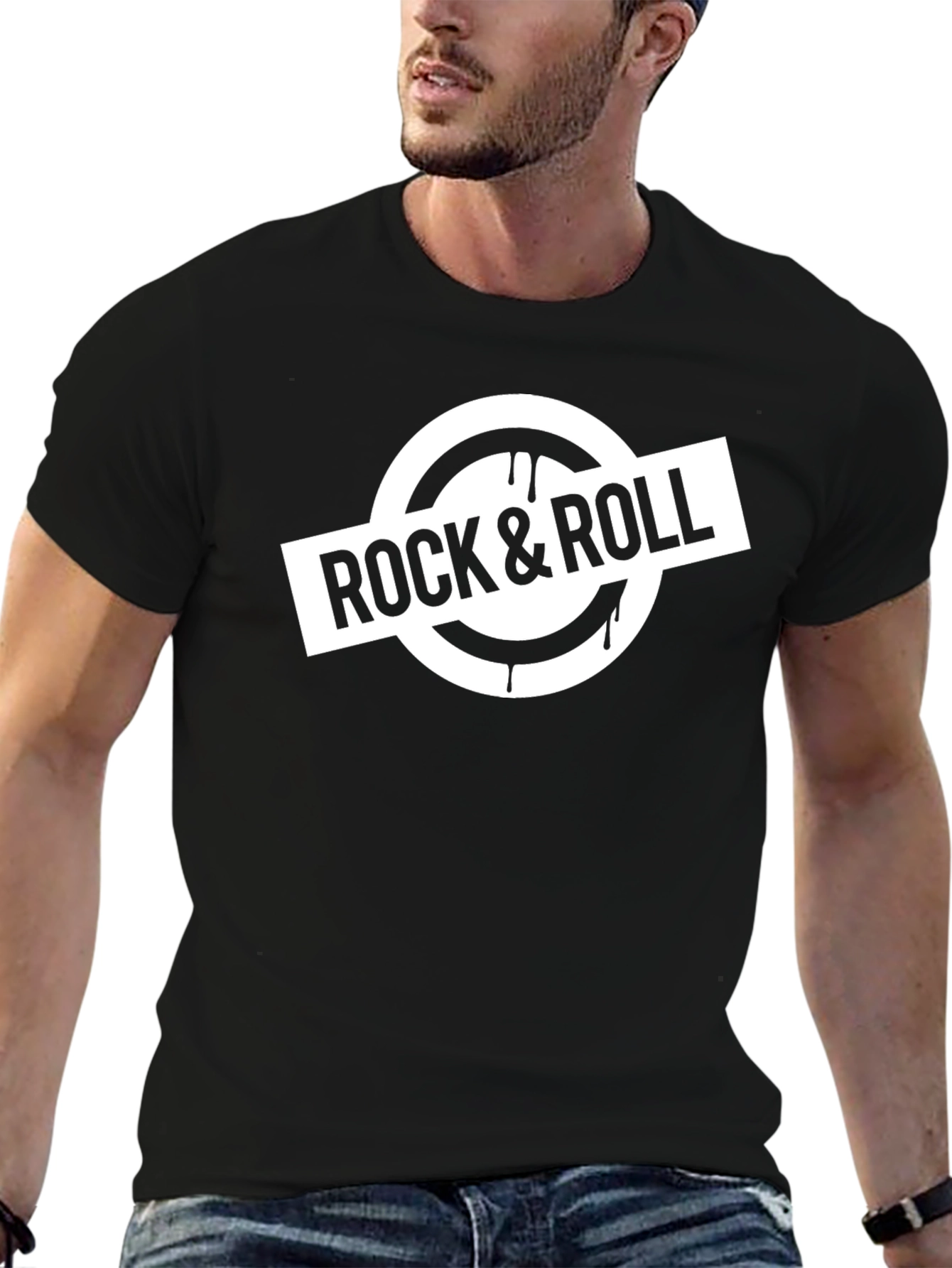 Rock & Roll Graphic Tee - Unisex Black T-Shirt