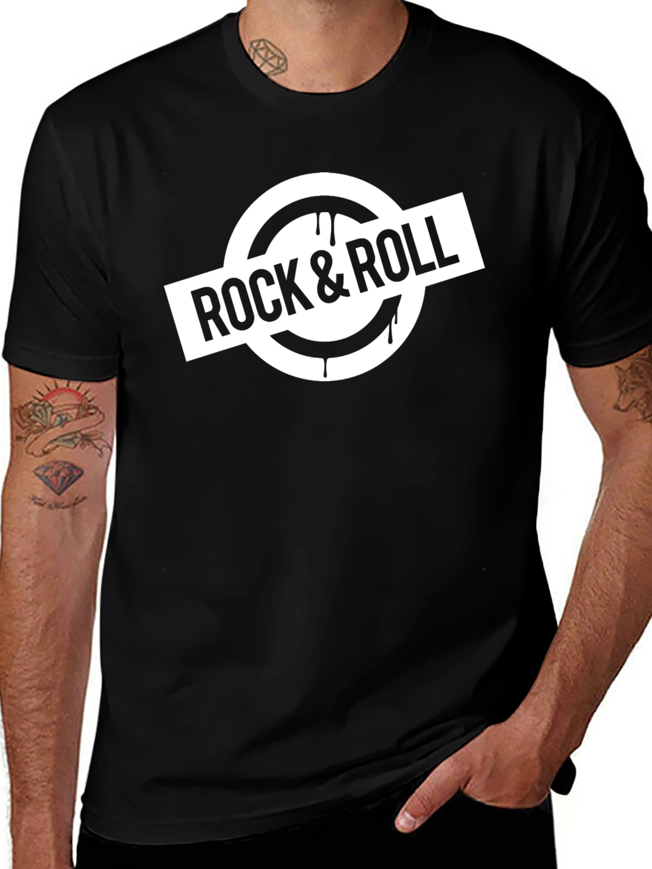 Rock & Roll Graphic Tee - Unisex Black T-Shirt