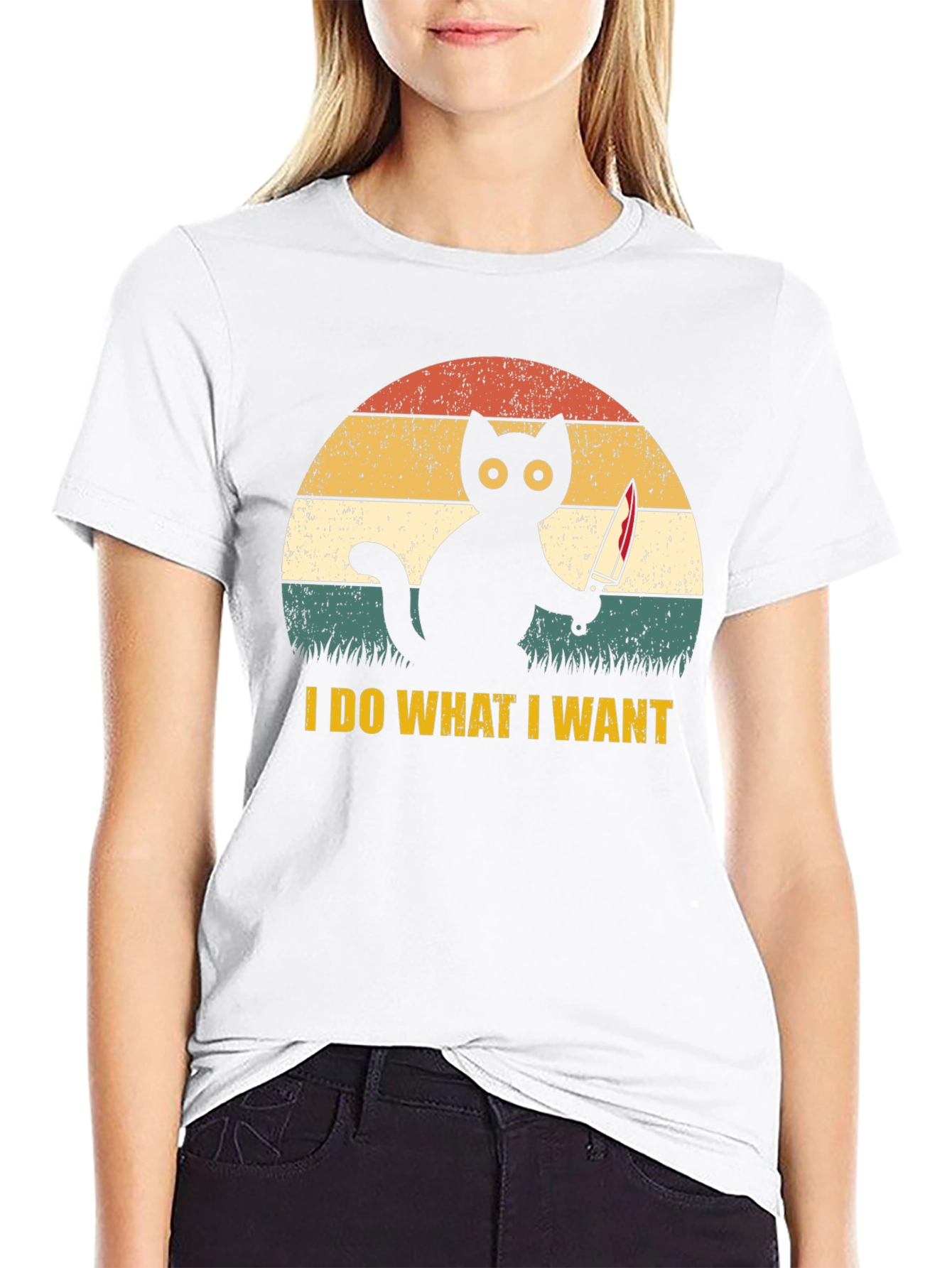 I Do What I Want Cat Graphic T-Shirt