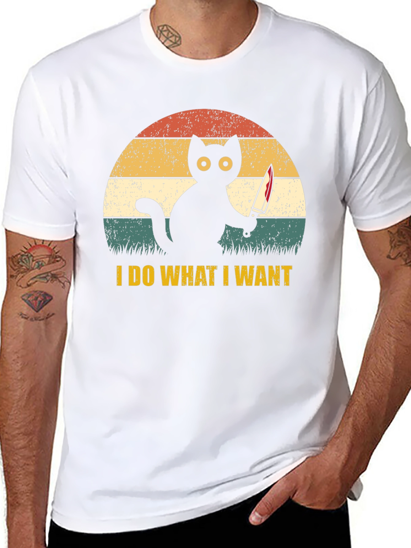 I Do What I Want Cat Graphic T-Shirt