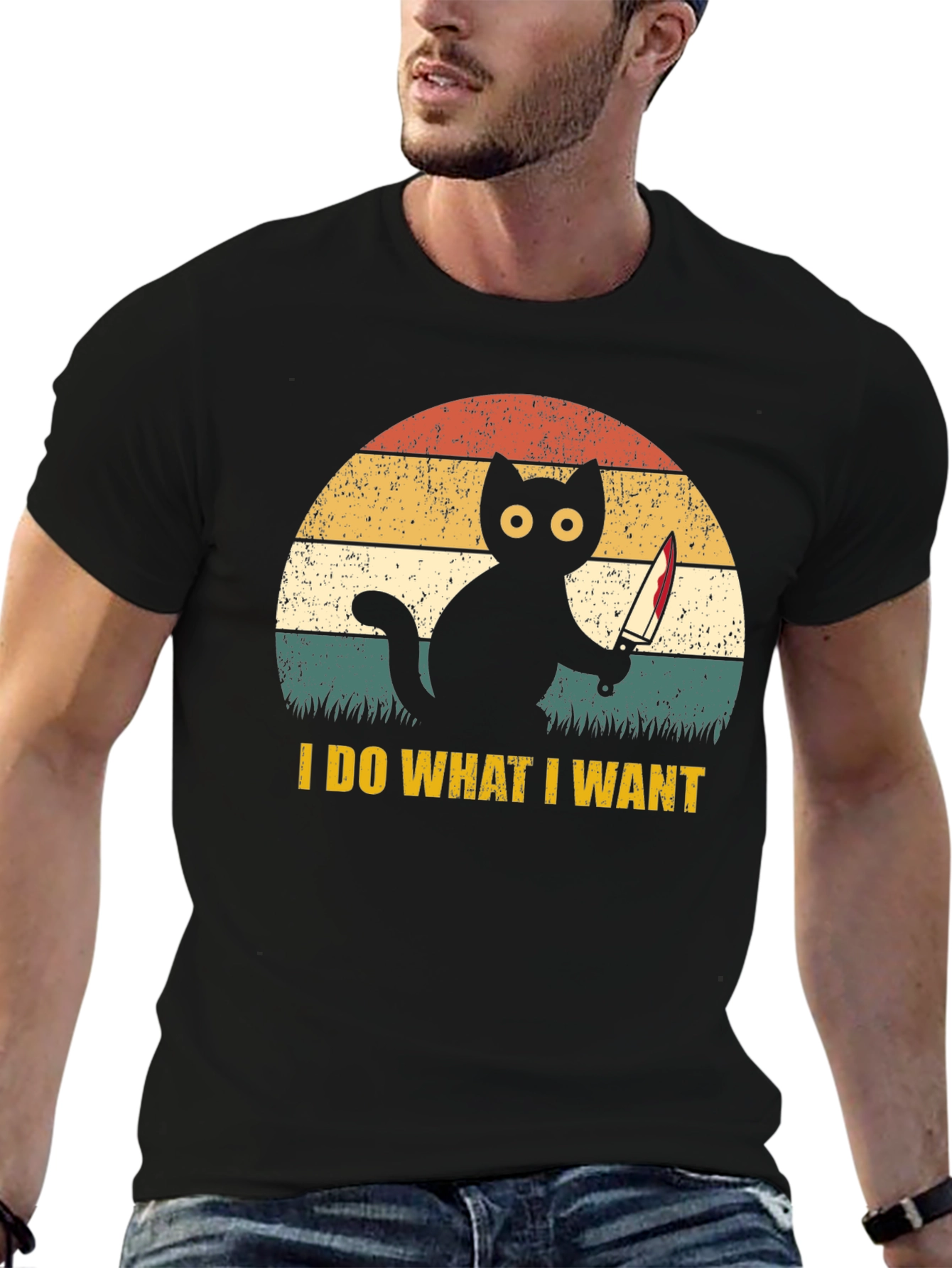 I Do What I Want Cat Graphic T-Shirt
